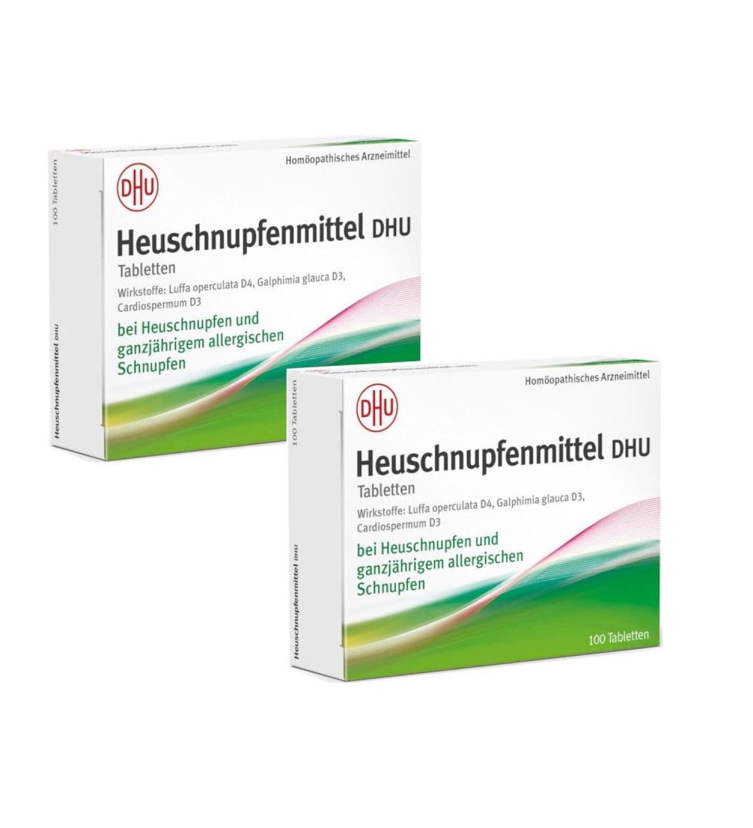 Hay fever remedy DHU double pack 2x100 tablets natural medicine for hay fever and year-round allergic rhinitis