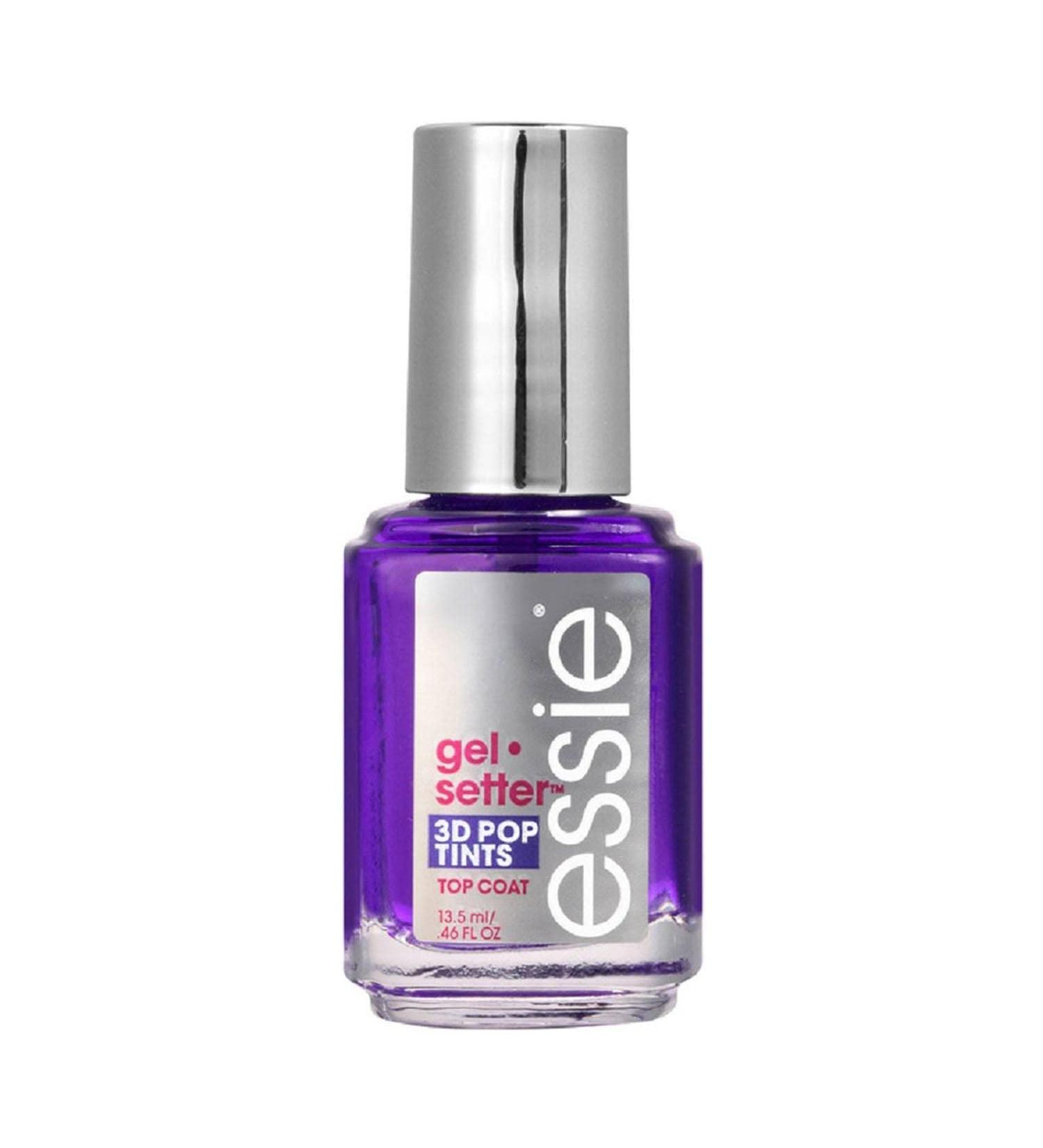 essie Top Coat Nail Polish Gel-Setter 3D Pop Tints Top Coat Birds Eye Blue