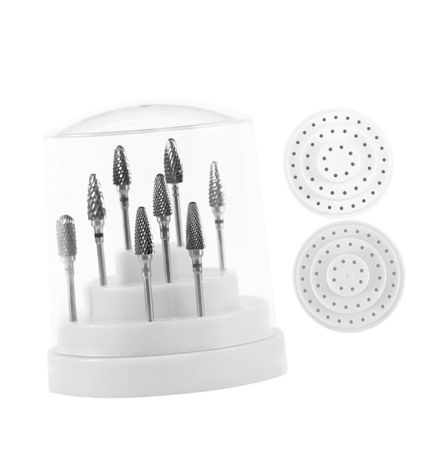 IWOWHERO 1pc 48 Nail Drill Bits Holder Nail Bit Nail Drill Bit Holder Nail Drill Bits Stand Display Nail Grinding Head Nails Drill Bits Nail Drill Bit Organizer Container Multicolor White Size 1 White - Buy Online on GoSupps.com