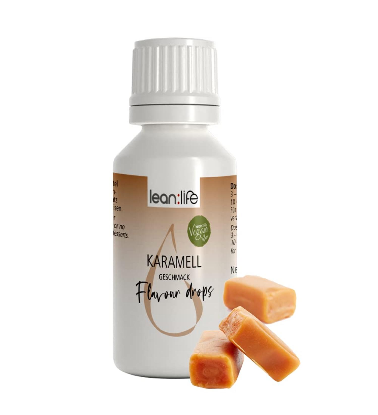 Buy Lean:Life Caramel Flavour Drops 30ml - Sugar-Free & Low Calorie Aroma for Food | International Shipping - Buy Online on GoSupps.com