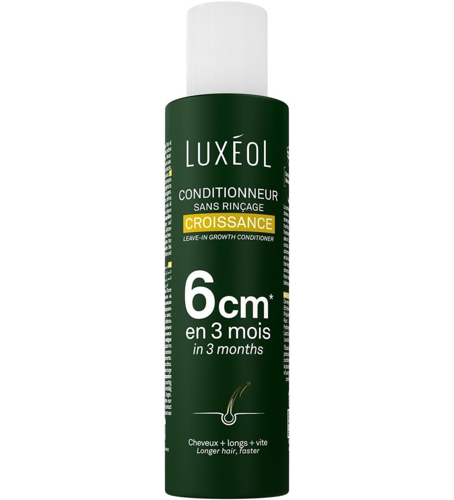 LUXEOL - Leave-In Growth Conditioner - 6cm Growth in 3 Months* - Longer Hair Faster - Clinically Proven - Natural Origin Formula - Castor Oil Amla Ginseng(3) - 150 ml