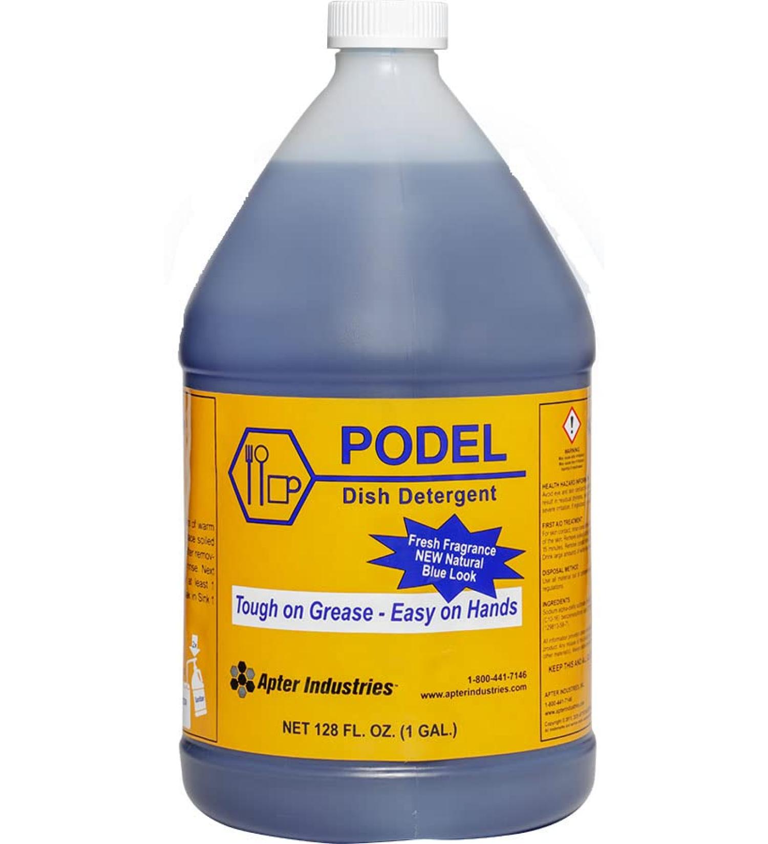 Apter Industries Podel Concentrated Dish Detergent - 1 Gallon - Eco-Friendly High-Efficiency Cleaner - Buy Online on GoSupps.com