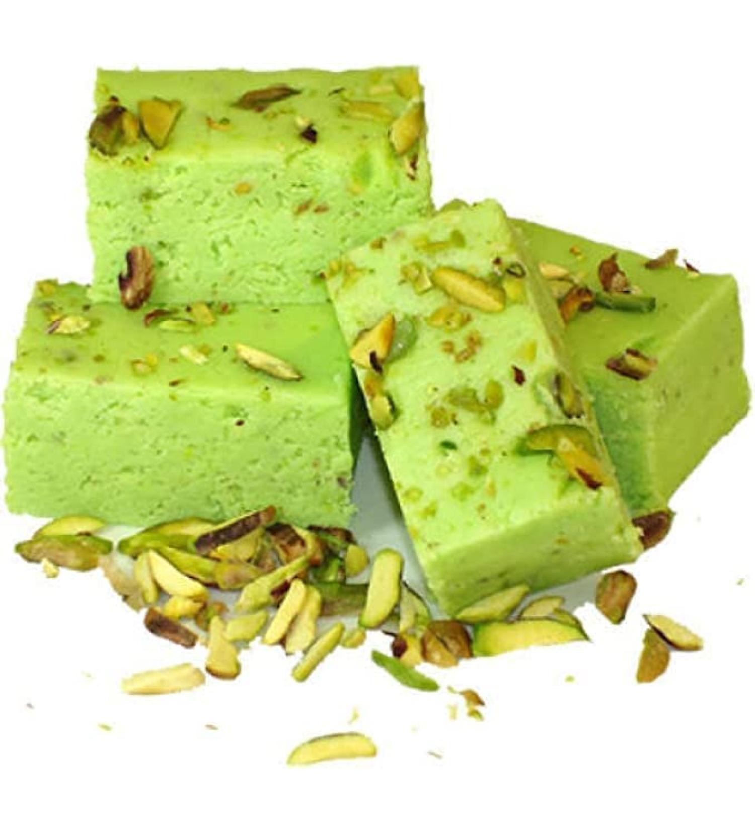 Green Pista Barfi 750g Indian Traditional Sweet Best Gift For All Occasions Raksha Bandhan Marriage Diwali Holi Ganesh Chaturthi Festival Treat For Family & Friends
