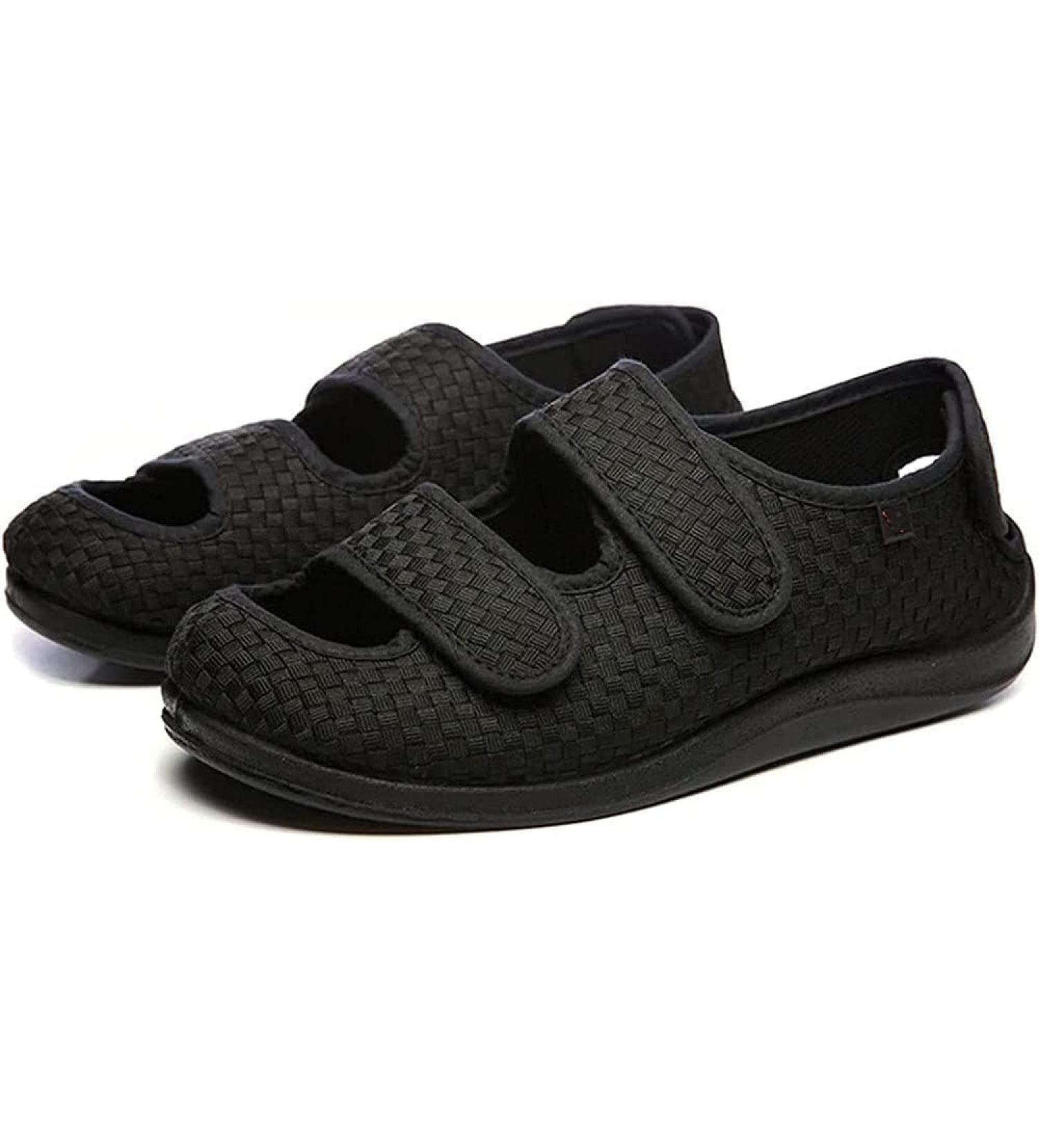 ExKaTe Women's Diabetic Recovery Shoes - Adjustable Orthopedic Wide Width Walking Shoes for Swollen Feet, Arthritis, and Edema - Elderly Women's Slipper - Buy Online on GoSupps.com