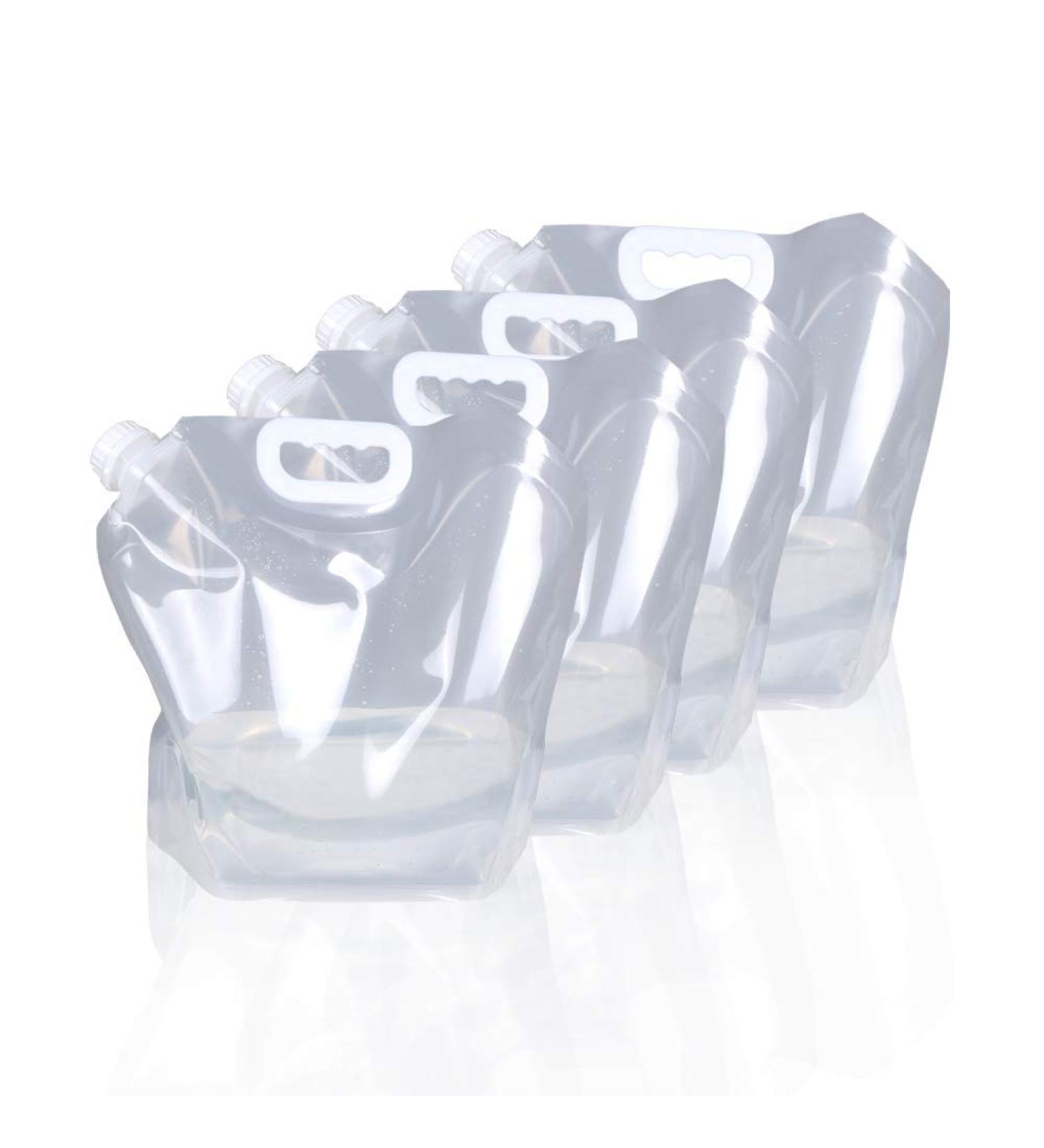 Soddeph 1.3 Gallon Collapsible Water Container Bag  BPA Free Food Grade Clear Plastic Storage Jug for Sport Camping Riding Mountaineer Freezable Food Grade (1.3 Gal  4-pack) 1.3 Gal/5L--4-pack - Buy Online on GoSupps.com