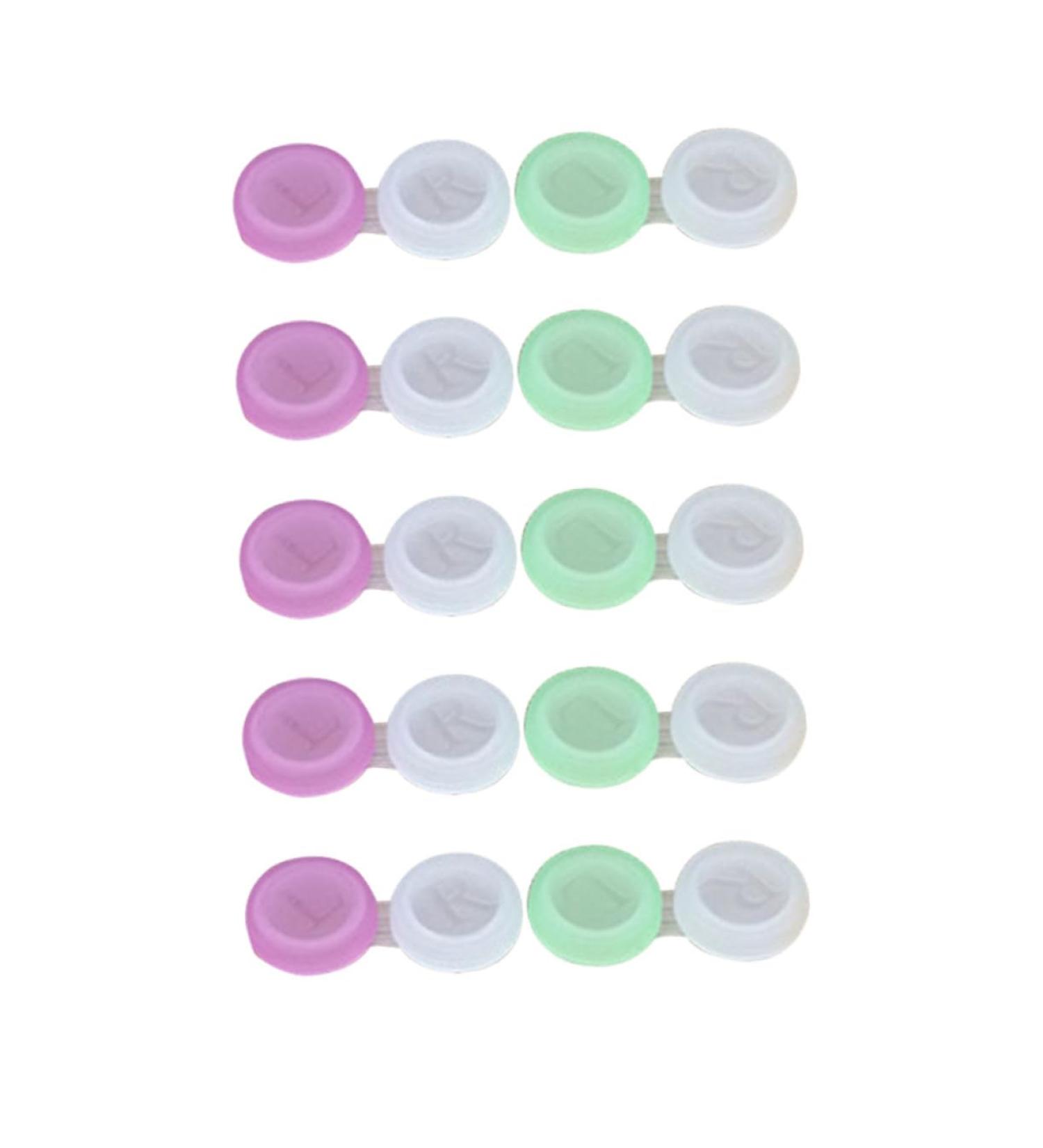 Lurrose 10-Pack Contact Lens Container Kit | Clear Holders with Mirror Stand & Makeup Remover | Travel Essentials for Lens Care - Buy Online on GoSupps.com