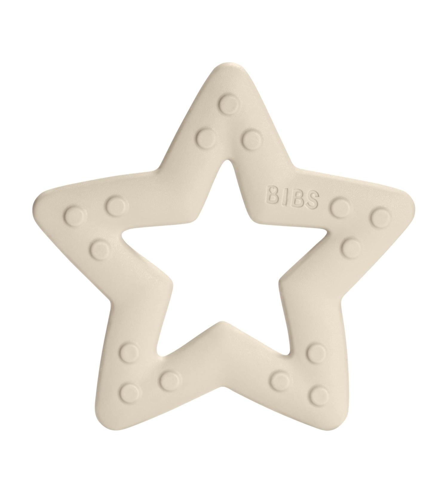 Bibs Baby Bitie Teether - Made in Denmark - 100% BPA & Phthalate Free - Ivory Star - Buy Online on GoSupps.com