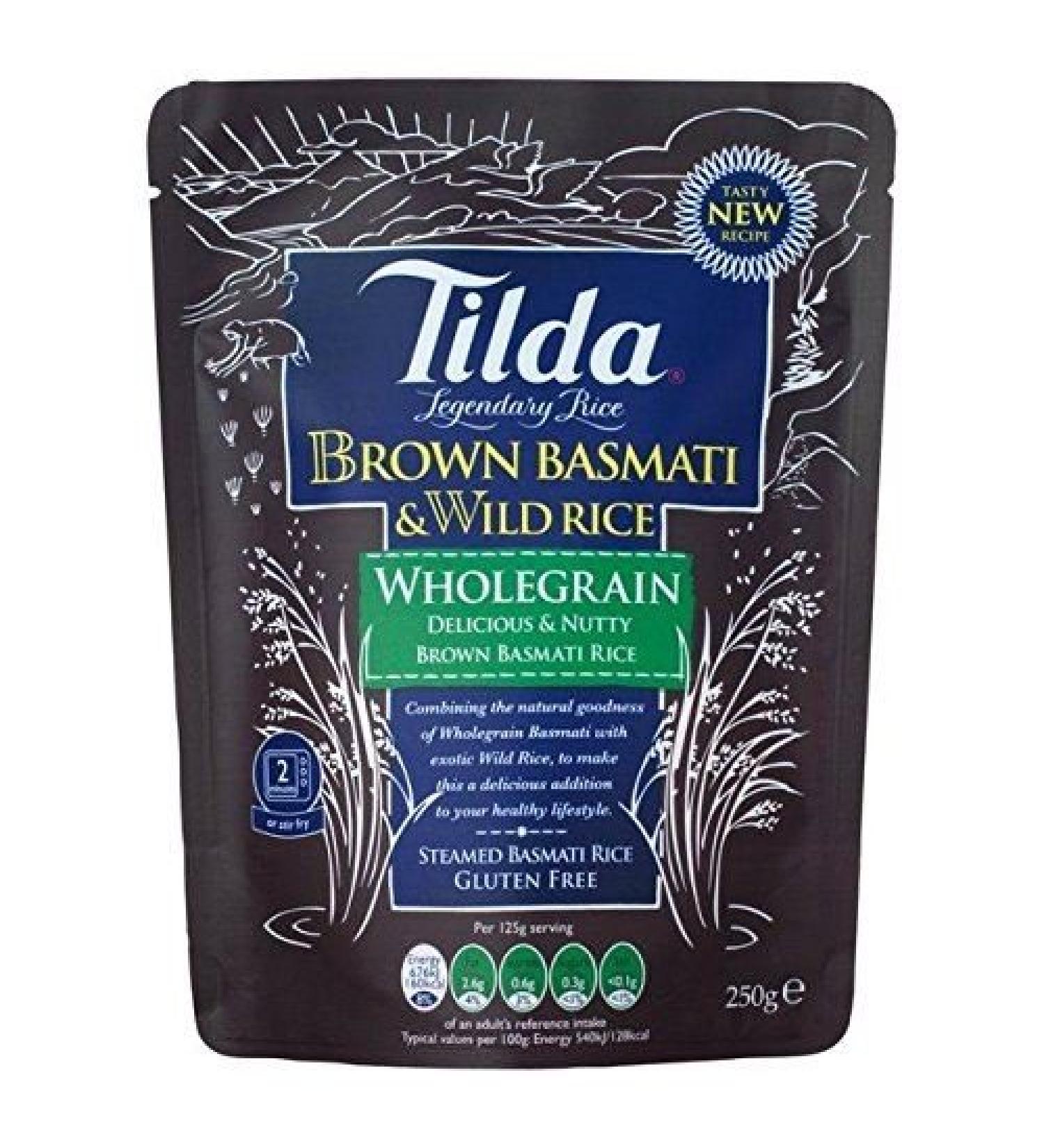 Tilda Tilda - Basmati Steam Rice - Complete Wild Rice - Pack of 6 x 250 g Bags