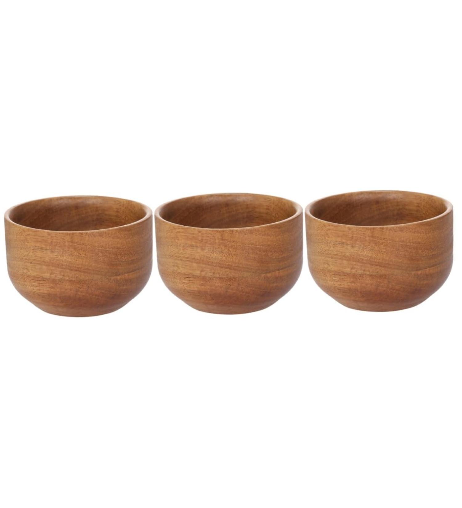 Frcolor 3-Pack Shaving Soap Bowl Set | Bamboo Storage | Light Brown Shaving Foam Shell & Brushes | Travel-Friendly 9.3x9.3x6cm - Buy Online on GoSupps.com