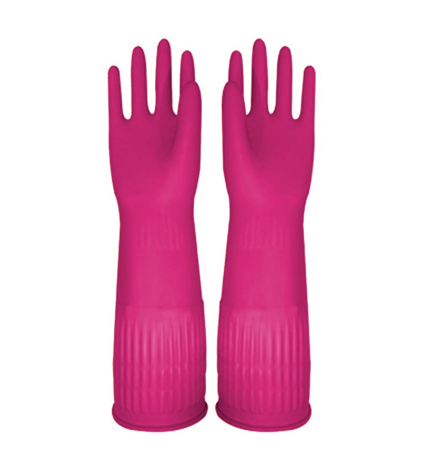 GIFZES Cleaning Gloves Full Hand Protection Gloves Waterproof Non-slip Dishwashing Gloves Heat-insulated Kitchen Cleaning Tool Pink L - Buy Online on GoSupps.com