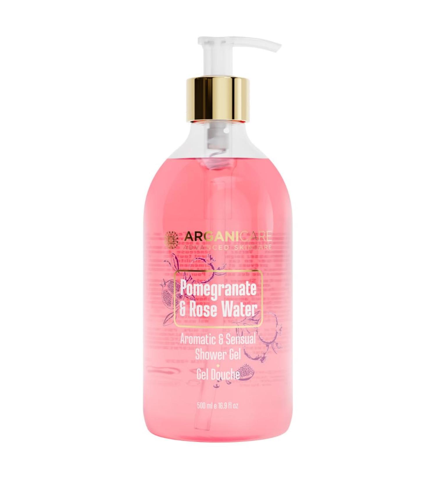  Arganicare ARGANICARE - Shower gel - Pomegranate & Rose Water - Bottle 500 ml - Buy Online on GoSupps.com