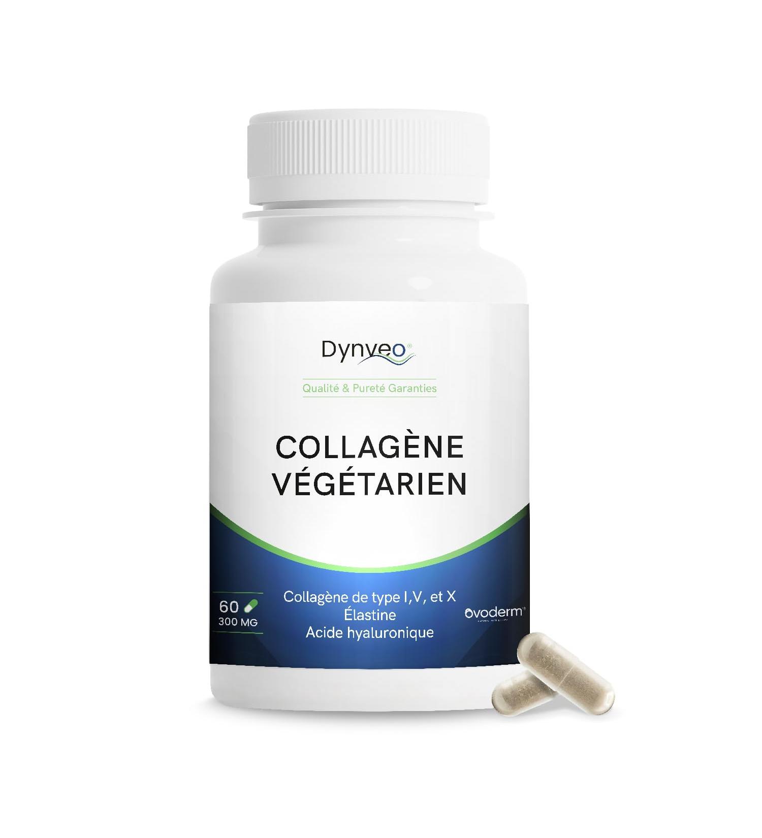  Dynveo Ovoderm Vegetarian Natural Collagen - 60 Capsules 300mg - Anti-Aging & Hydrated Skin - Type I V & X with Hyaluronic Acid Elastin Glucosamine & Chondroitin - 100% Natural Supplement Dynveo - Buy Online on GoSupps.com