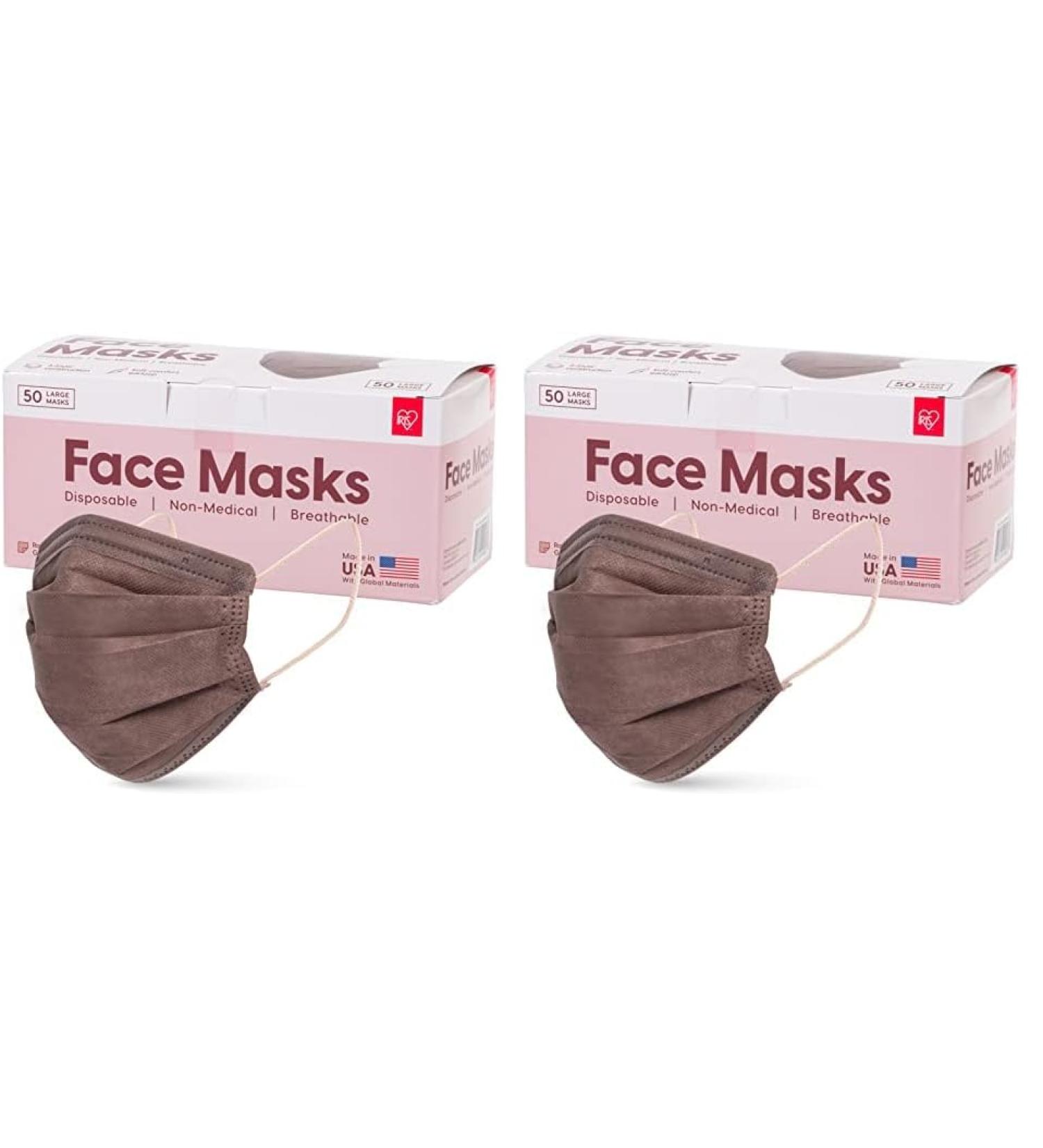 Buy IRIS USA Disposable Face Masks - Premium 3-Ply Comfortable Breathable | 50 Pack - Made in USA - Buy Online on GoSupps.com