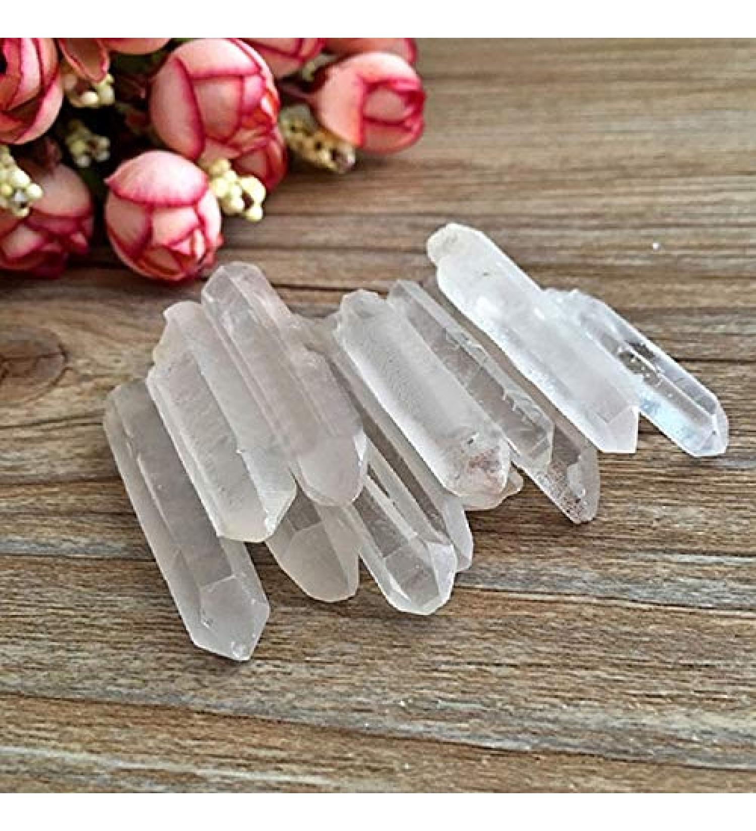 100g Feng Shui Clear Wands Natural Stones and Minerals Quartz Crystals Home Decor Lucky Drop - Buy Online on GoSupps.com