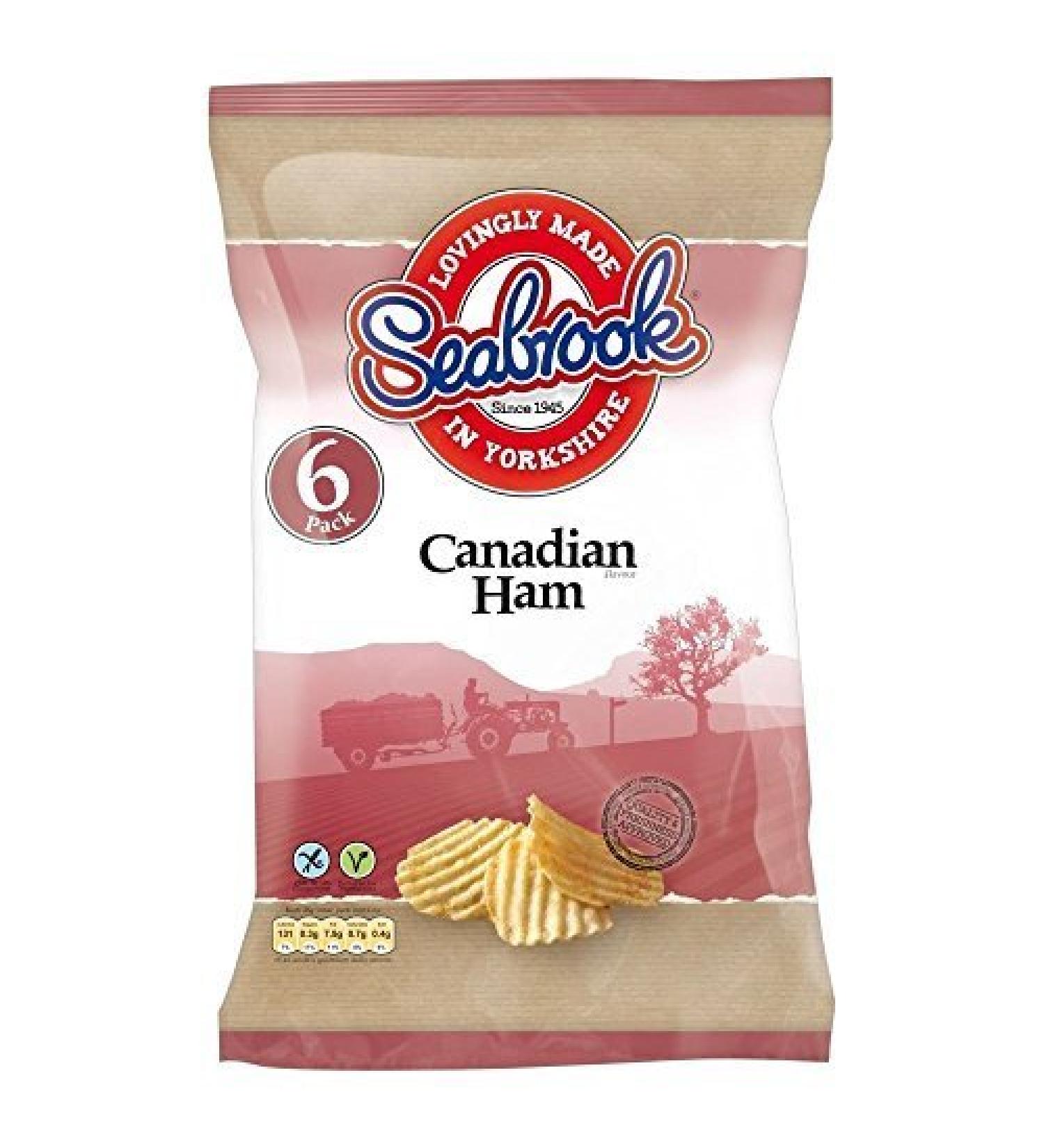 Seabrook Seabrook Seabrook Crinkle Cut Crisps - Canadian Ham (6 x 25g)