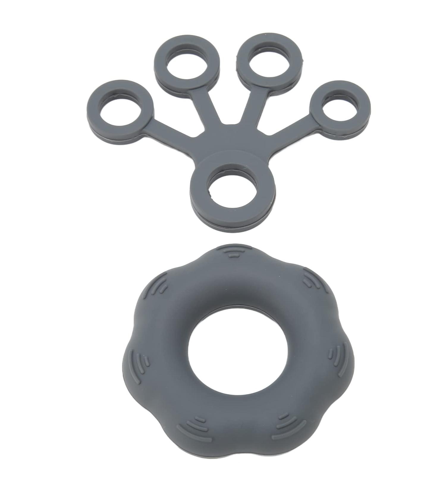 Hand Grip Strengthener Finger Exerciser Silicone Washable Soft Reduce Stiffness for Weak Hands Dark Grey - Buy Online on GoSupps.com