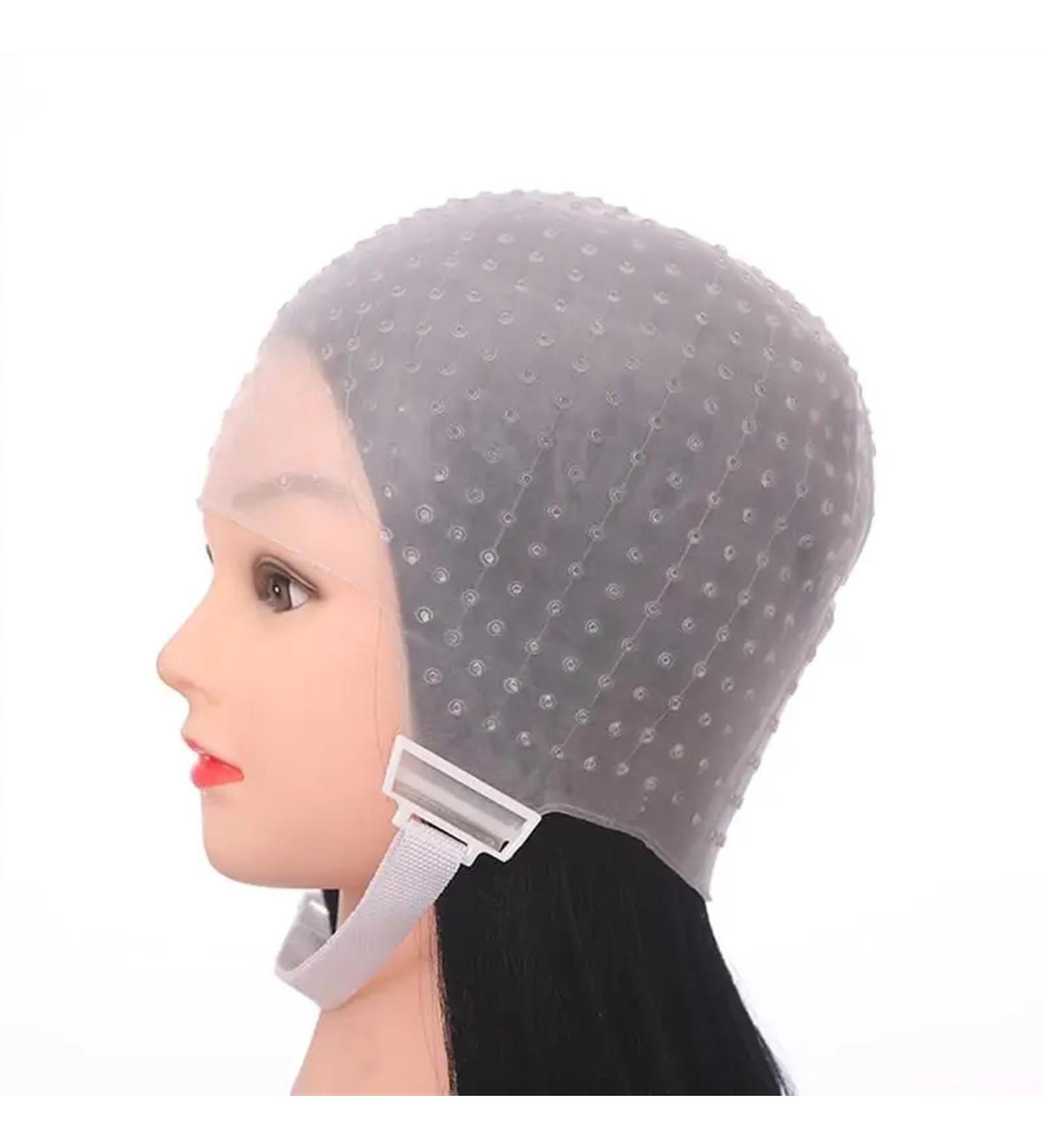 ZPFDSG Highlighting Cap Salon Dye Silicone Cap With Needle Silicone Hair Highlights Cap Needle Reusable Hair Coloring Cap Hair Dye Hat Hairstyling Tools. - Buy Online on GoSupps.com
