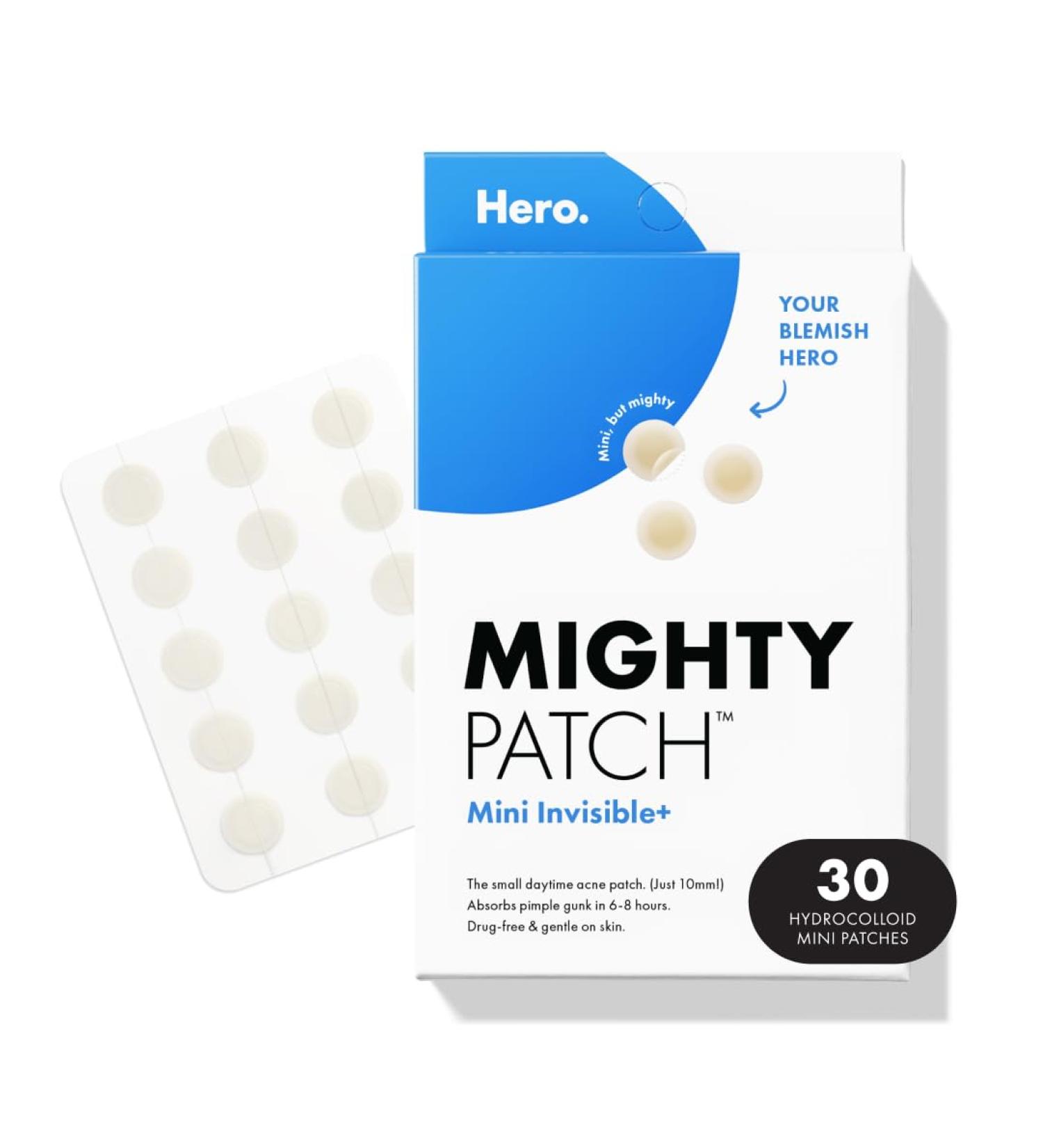 Buy Hero Cosmetics Mighty Patch Mini Invisible+ Patches - Extra Small Hydrocolloid Acne Pimple Patches (30ct) - Effective Zit & Blemish Coverage for All Skin Types - Buy Online on GoSupps.com