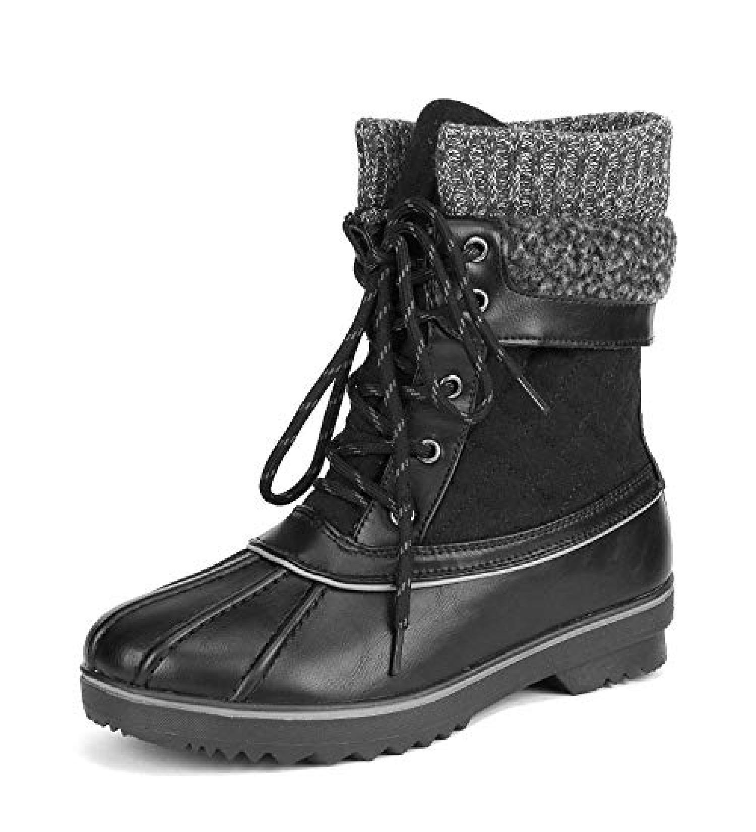 DREAM PAIRS Women's Mid Calf Waterproof Winter Snow Boots in Black-01 - Size 8 - Buy Online on GoSupps.com