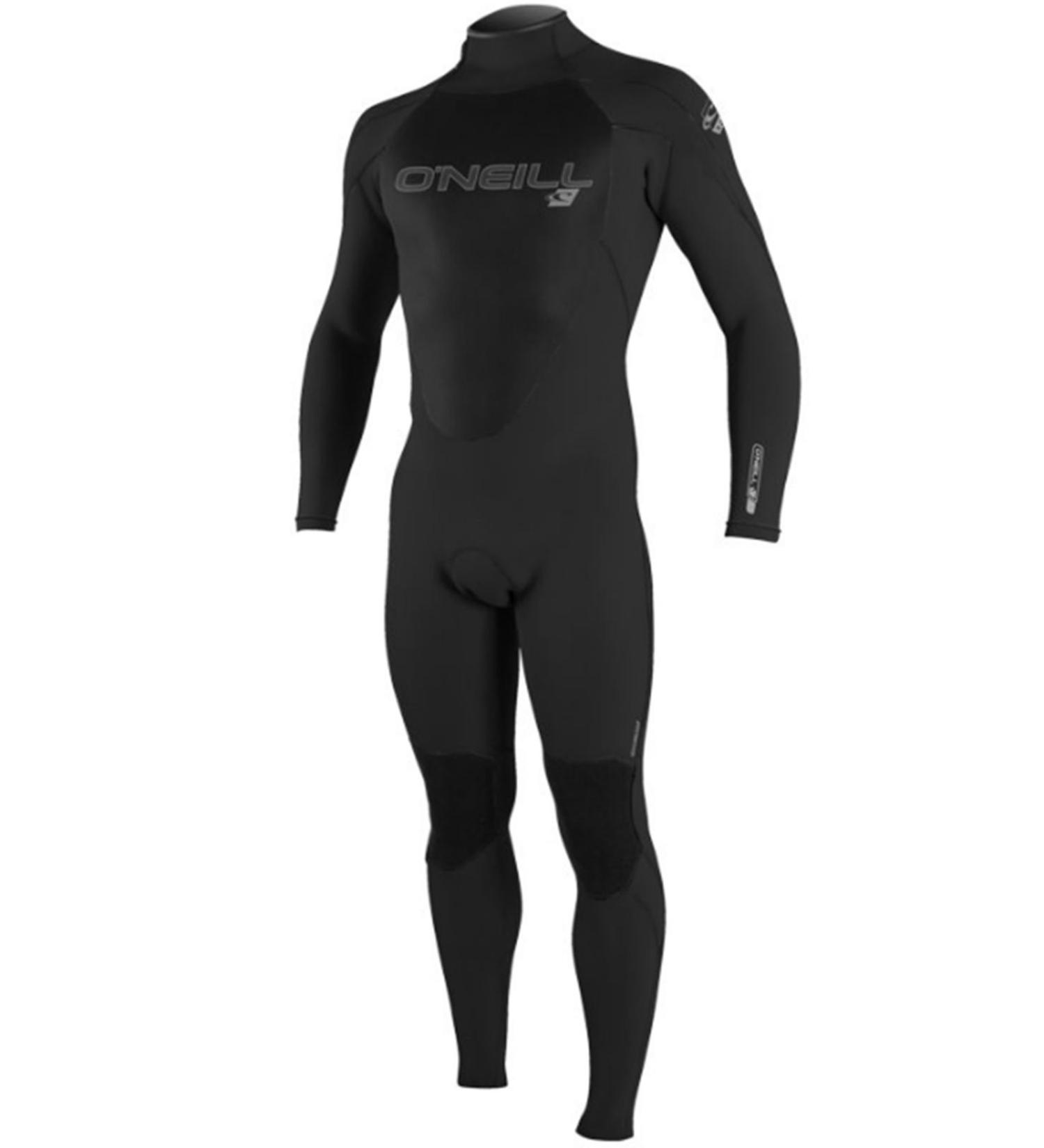 O'Neill Men's Epic 4/3mm XL Full Wetsuit - Black, Back Zip, 6'1, C 42.5-47, W 34.5-30 - Buy Online on GoSupps.com