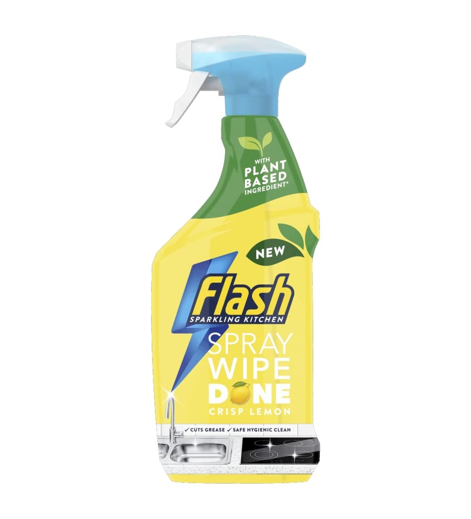 Flash Spray Wipe Done Bright Crisp Lemon Cleaning Spray 800ml