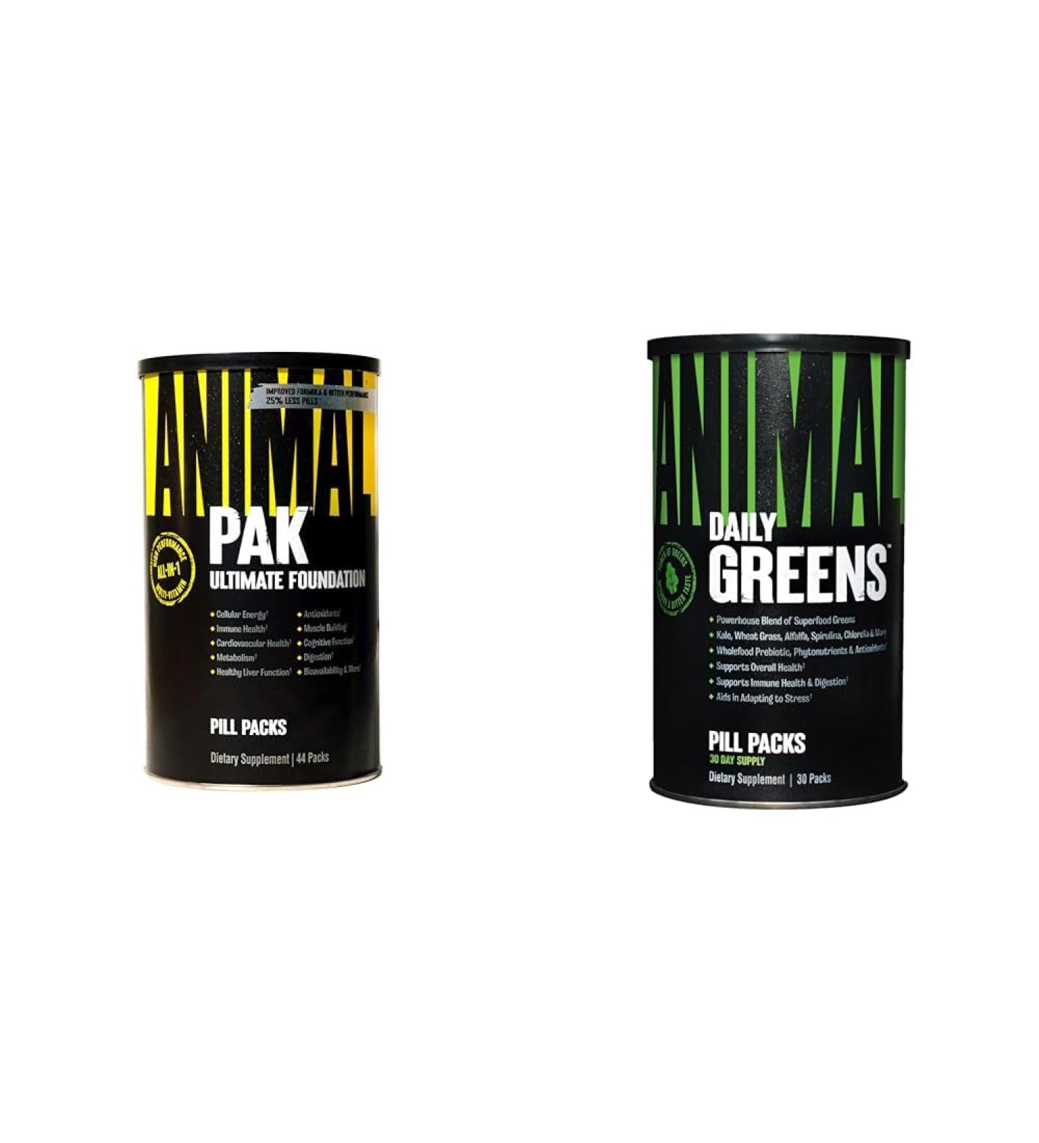 Animal Pak - Convenient All-in-One Vitamin & Supplement Pack - Zinc & Greens Pak - Chlorophyll - Buy Online on GoSupps.com