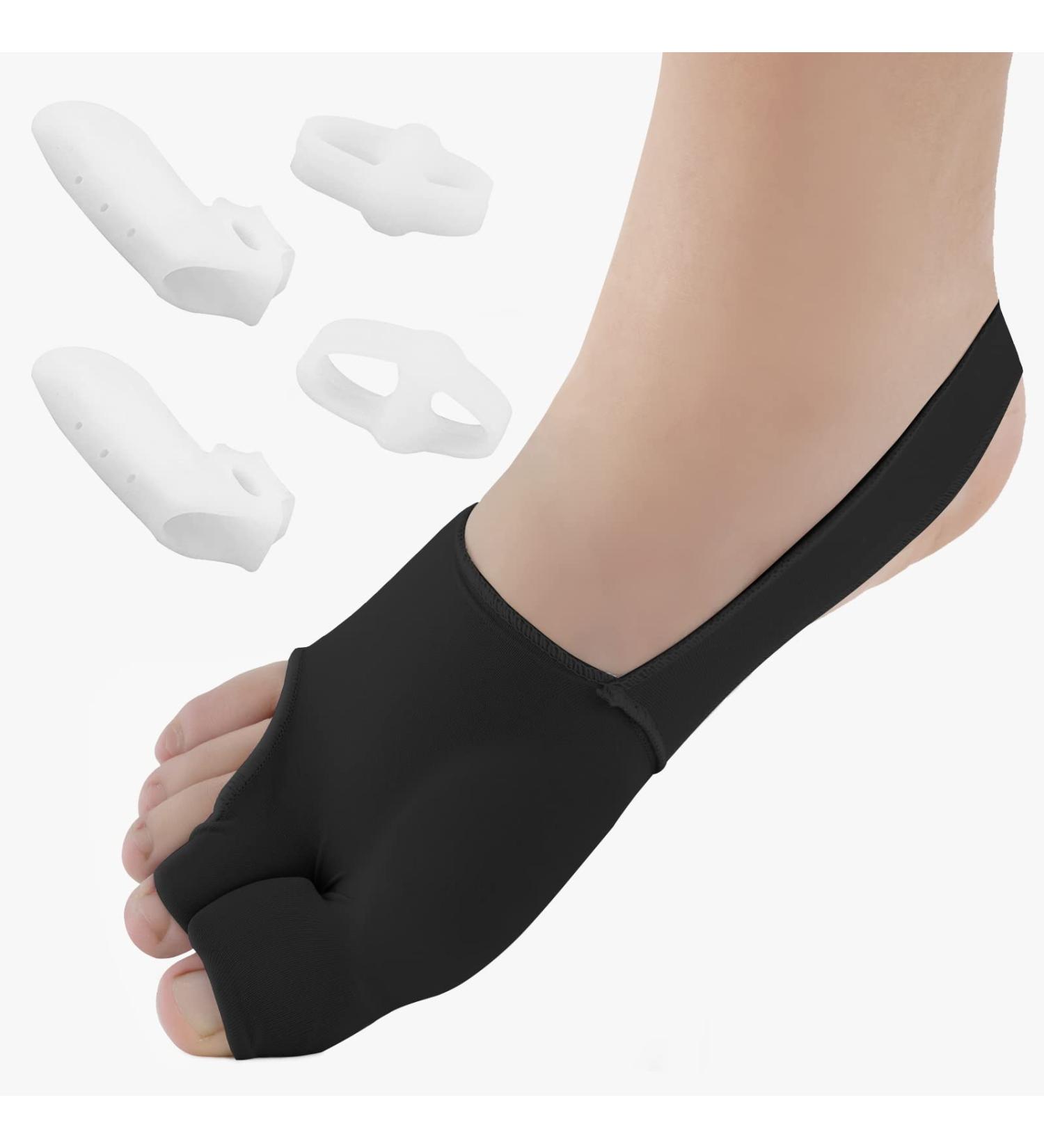 Huninpr Bunion Corrector & Relief Kit - 3 Pack Set for Hallux Valgus Correction - Non-Surgical Toe Separator & Protector Sleeve for Pain Relief - Black - Buy Online on GoSupps.com