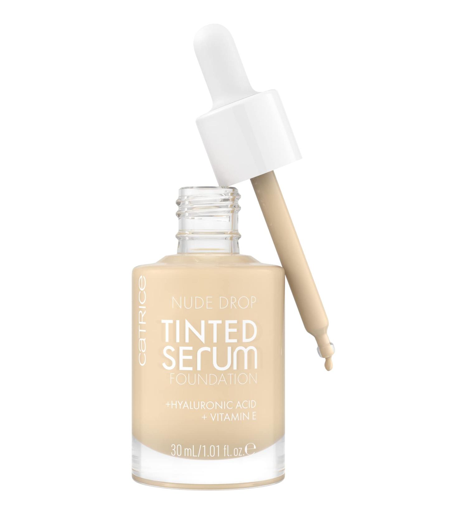 Catrice Nude Drop Tinted Serum Foundation 001n - Long-lasting Vegan Oil-Free Matte Finish (30ml) for Sensitive Skin - Buy Online on GoSupps.com