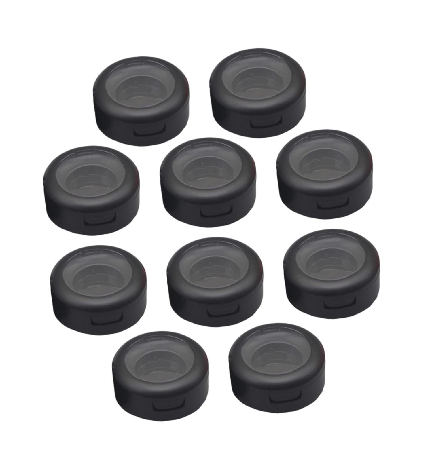 FRCOLOR 10 Sets Boxes Eye Shadow Box Travel Containers for Creams Eye Shade Face Cream Container Portable Eyeshadow Container Empty Eyeshadow Organizer Mini Lotion 3.8X3.8X1.9CM Black 1 - Buy Online on GoSupps.com