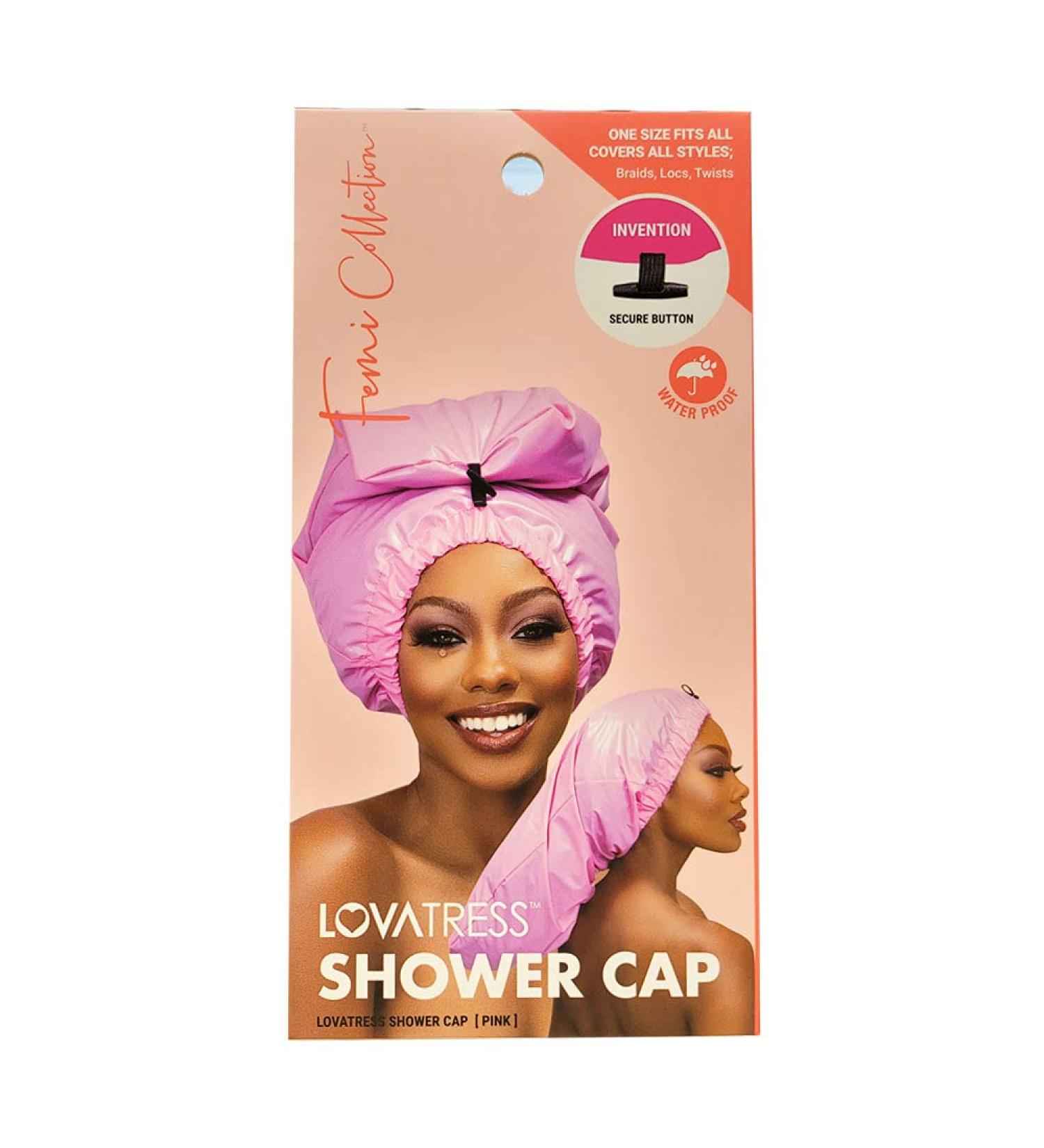 Femi Lovatress Waterproof Shower Cap for Long Hair Styles - Pink - Buy Online on GoSupps.com