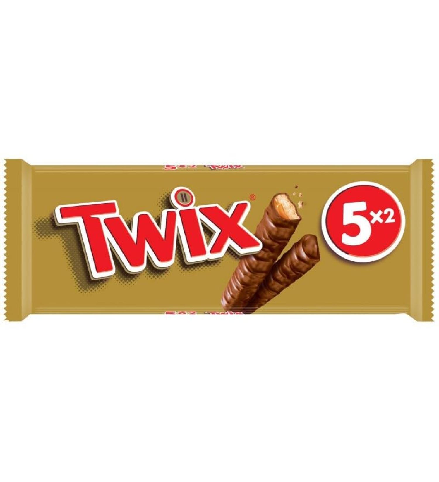 G n rique TWIX - Twix Caramel-Coated Biscuit in Chocolate 250g - Pack of 4 - Sold as a Pack
