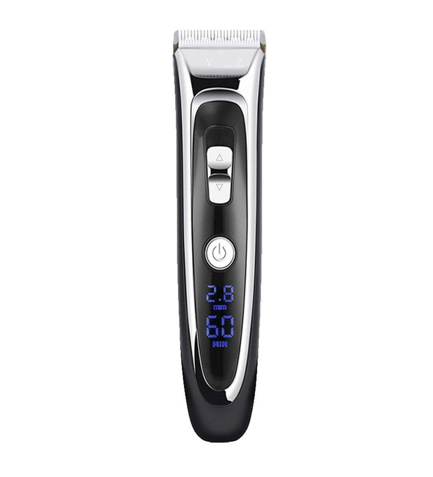 Professional Rechargeable Digital Hair Trimmer - Cordless Hair Clipper for Men with Adjustable Ceramic Blade - International Shipping Available - Buy Online on GoSupps.com