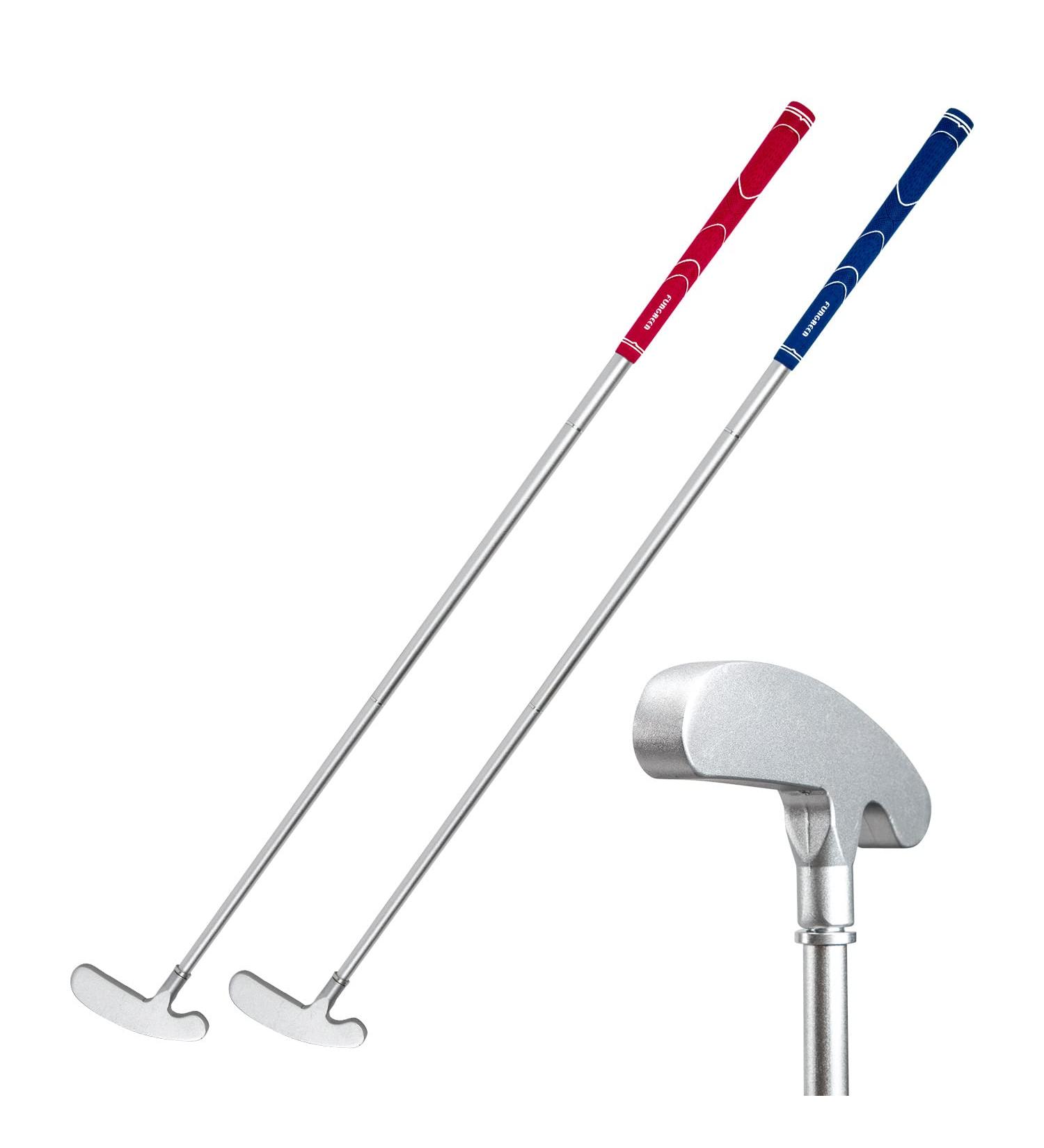 FUNGREEN 2PCS/Pack Two-Way Golf Putter for Right or Left-Handed Golfers - Foldable Alloy Rod Head, 34 Length, Red and Blue - Buy Online on GoSupps.com