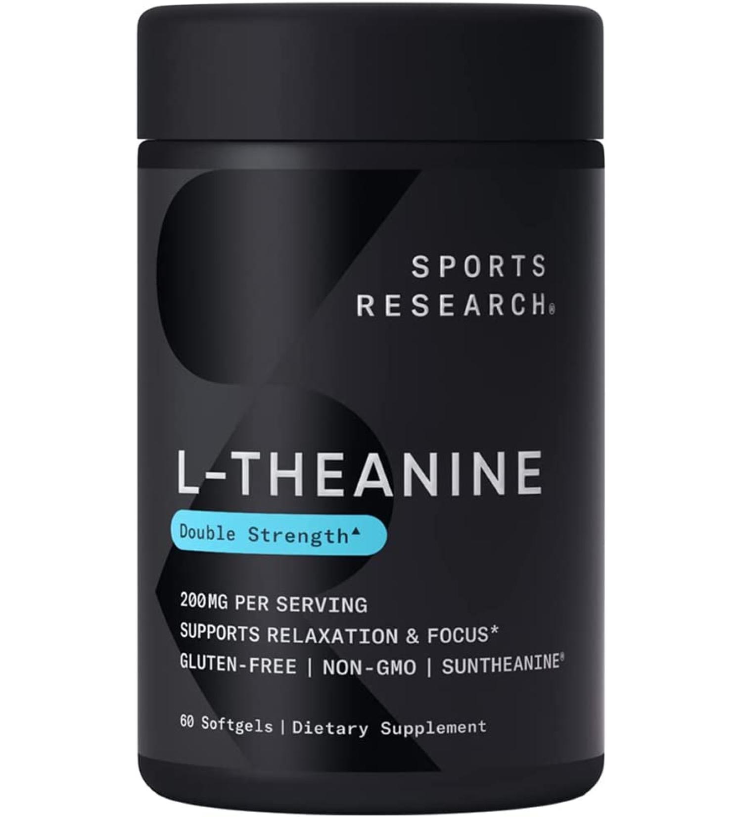 Buy Sports Research L-Theanine 200 mg - 60 Softgels for Relaxation & Focus - Buy Online on GoSupps.com
