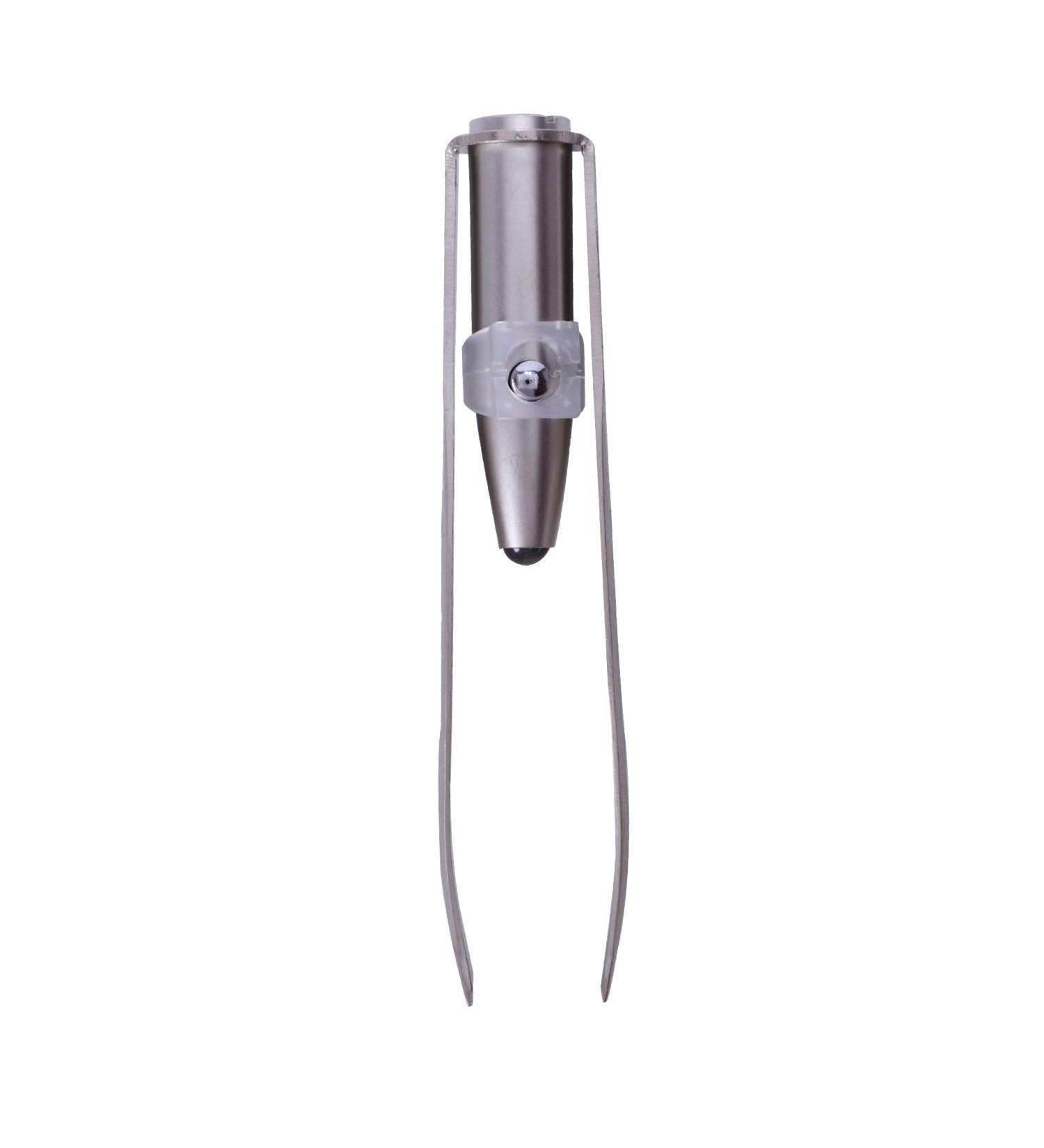 Stainless Steel Eyelashes Eyebrow Tweezer + LED Light - Buy Online on GoSupps.com