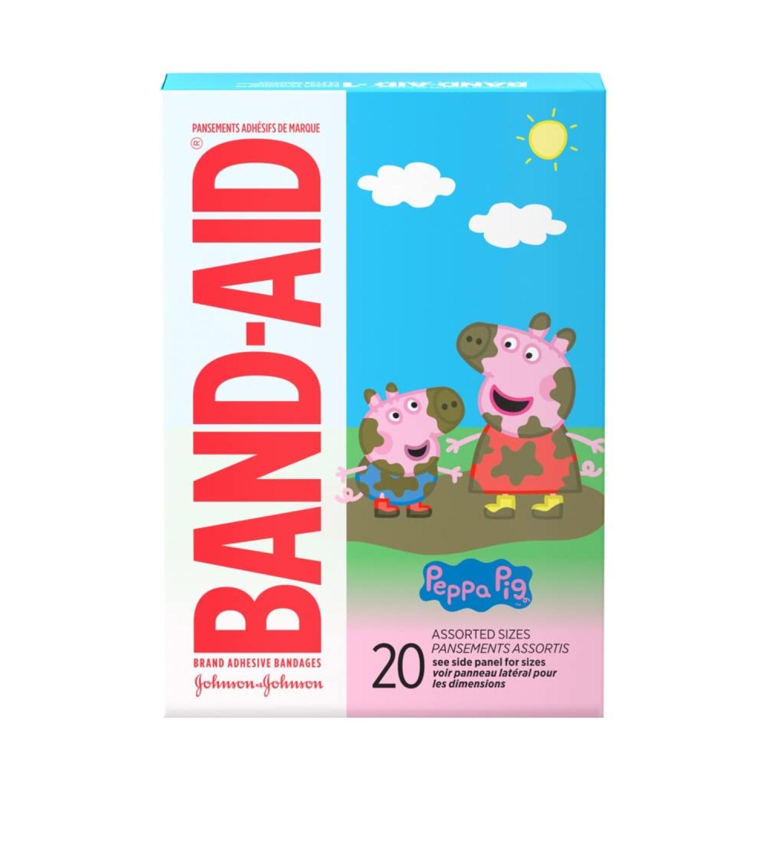Band-Aid Brand Adhesive Bandages Peppa Pig - Self Adhesive Wound Care Skin Dressing - Assorted Sizes 20 Count - Buy Online on GoSupps.com