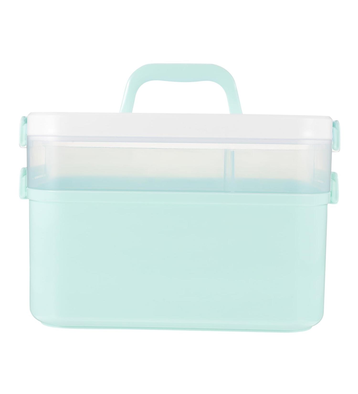 DOITOOL 1pc Storage Box Manicure Portable Toolbox Professional Nail Polish Plastic Toolbox Nail Polish Storage Holder Nail Stuff Organizer Handheld Nail Art Toolbox Large Nail Supplies 28.5x19.5cm Blue - Buy Online on GoSupps.com