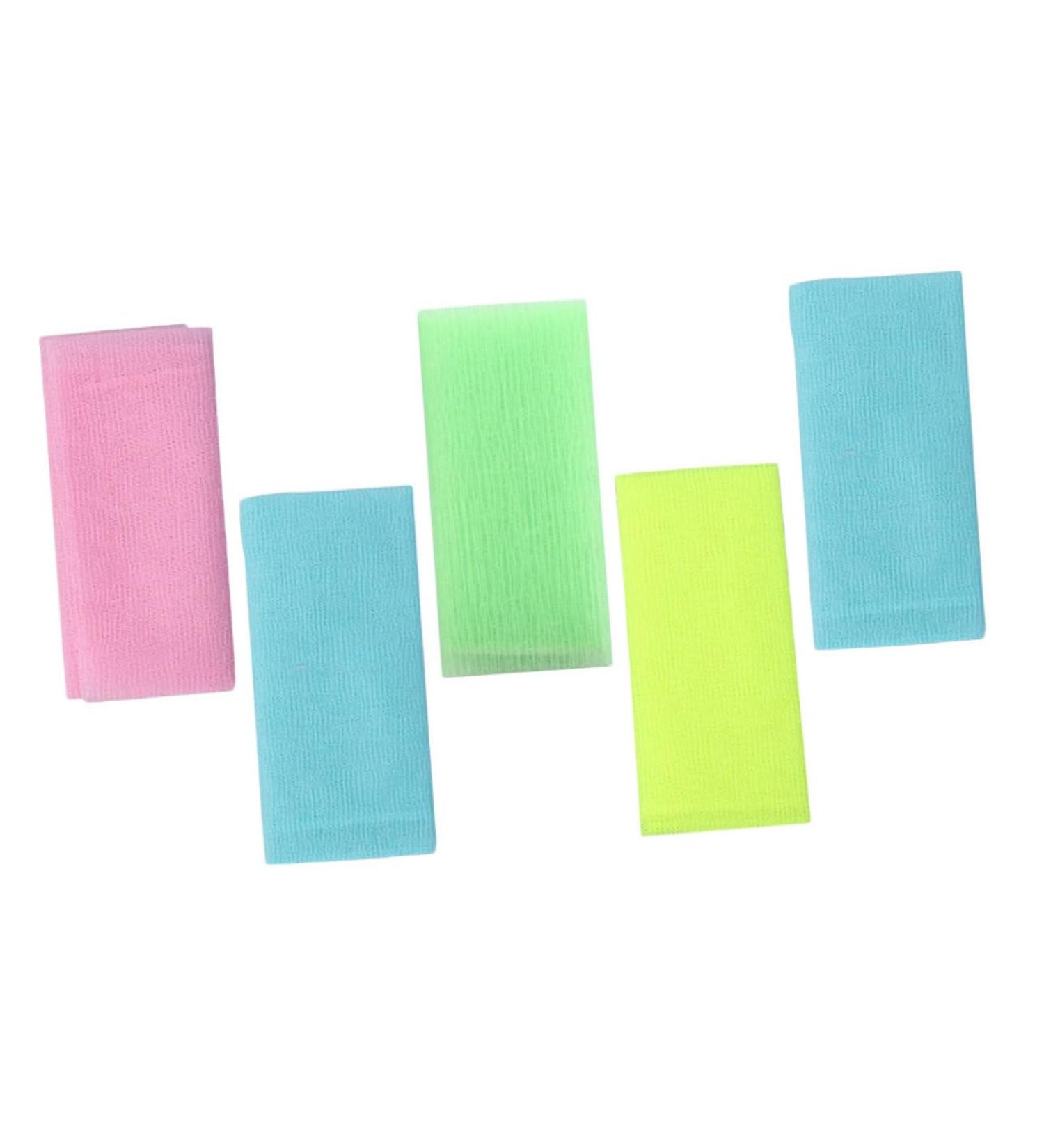 5pcs Back Scrub Foam Towel & Loofah Set - Body Massage Brushes Bathing Supplies for an Invigorating Shower Experience - Buy Online on GoSupps.com