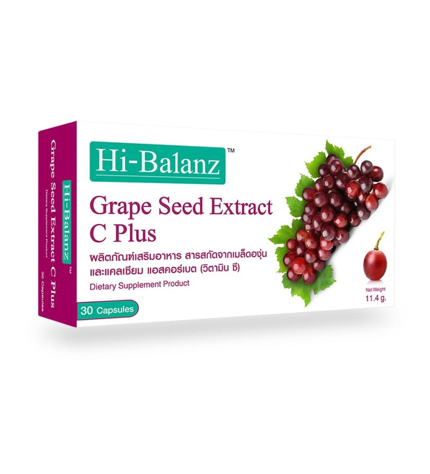 Hi-Balanz Grape Seed Extract C Plus 30 Capsules