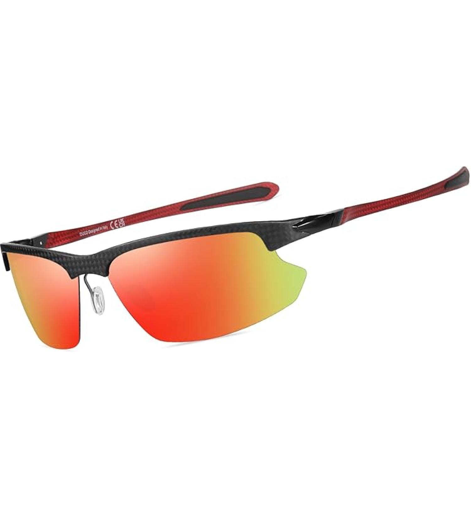 DUCO Mens Sports Polarized Sunglasses Ultralight Carbon Fiber Sun Glasses Driving Fishing Golf UV400 Protection Shades DC8335 - Buy Online on GoSupps.com