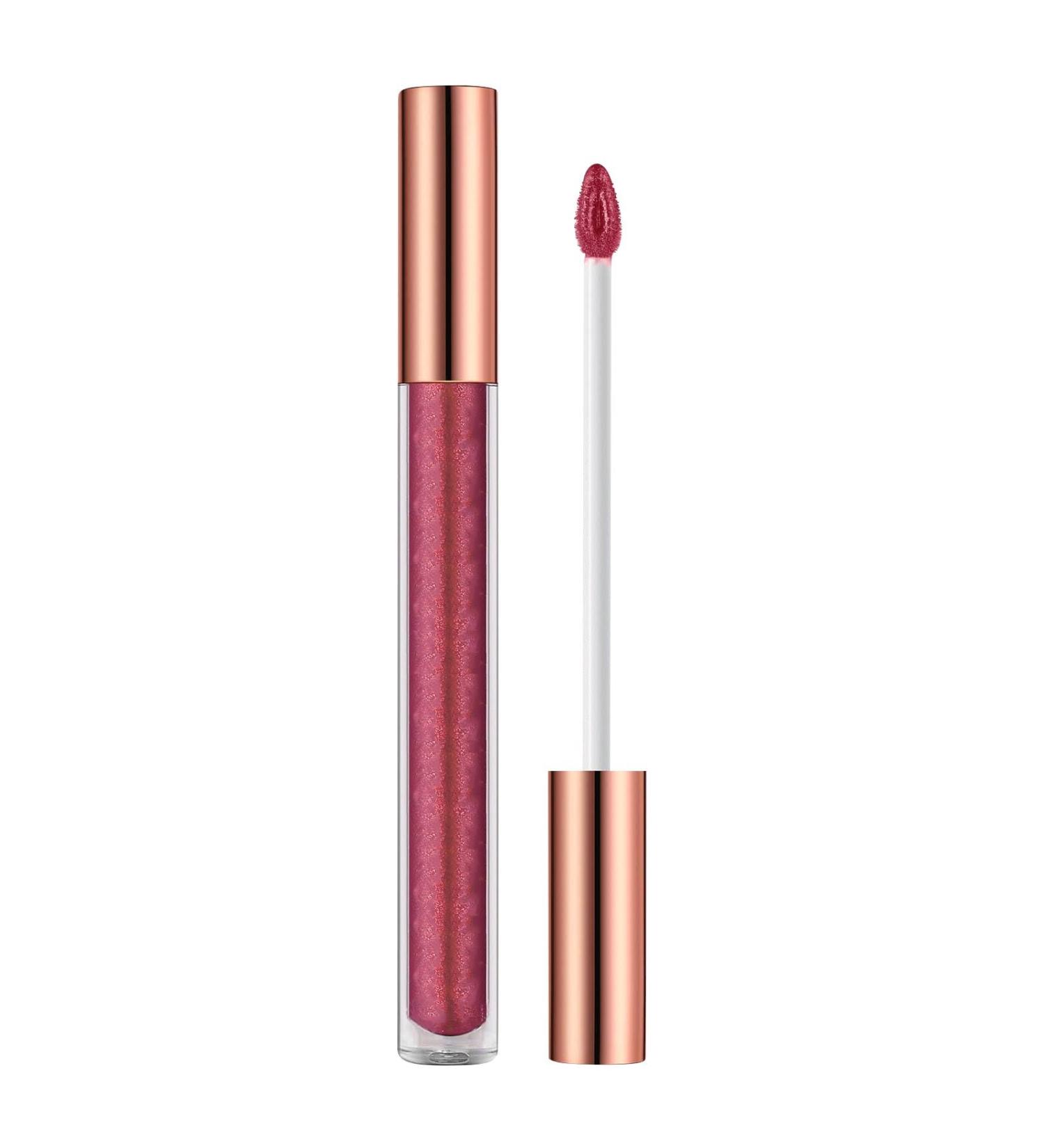 Lip Plumping Gloss Professional Makeup Lip Oil Shiny & Moisturizing Lip Gloss Glitter Lip Gloss Moisturizing Liquid Lipstick Glossy Lip Oil (#04 m) - Buy Online on GoSupps.com
