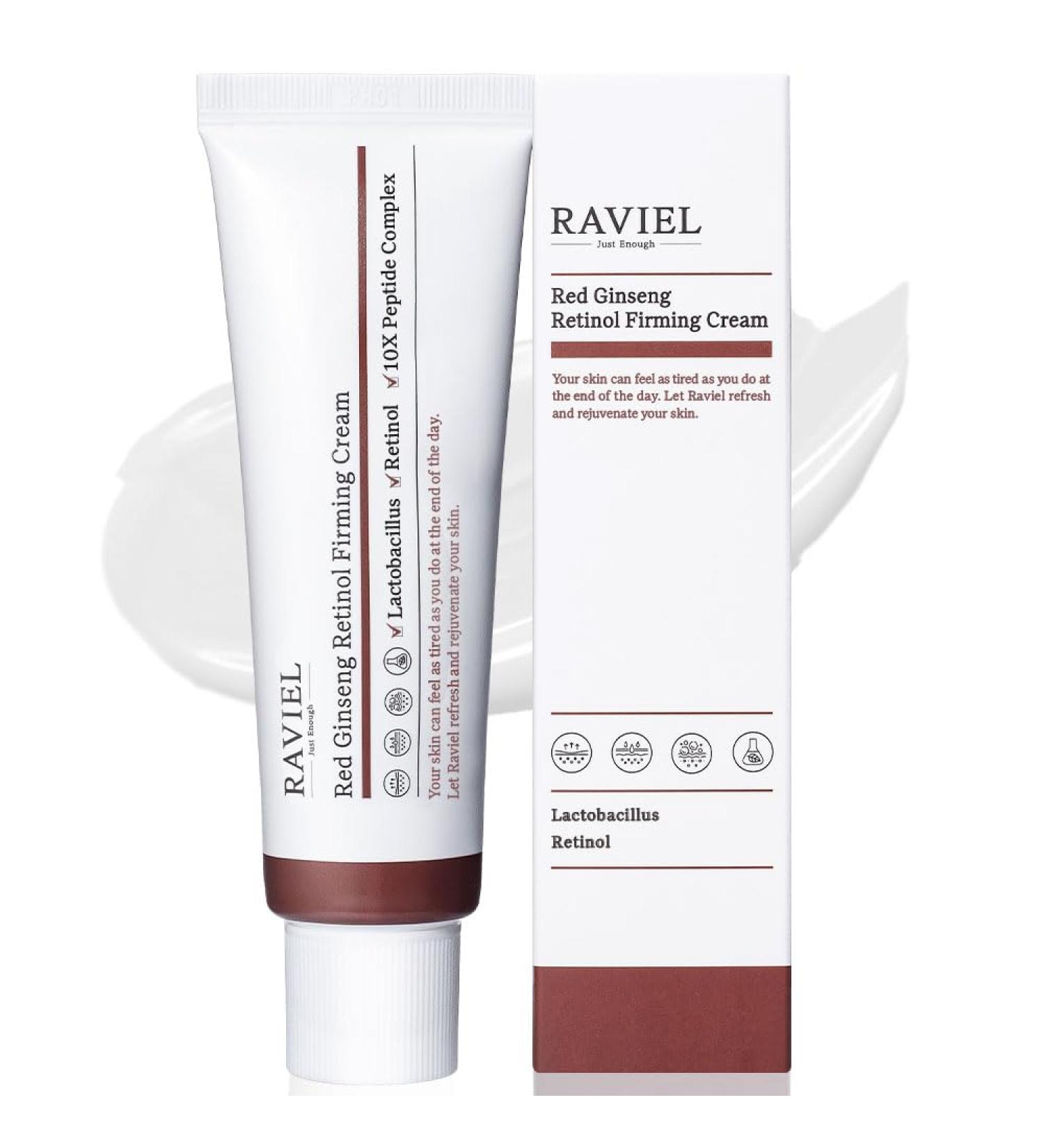 RAVIEL Red Ginseng Retinol Cream (0.002%) | Anti-Wrinkle Moisturizer with 10X Peptide Complex | Boosts Elasticity Strengthens Skin Barrier Reduces Irritation Enhances Skin Vitality (1.7 fl oz) - Buy Online on GoSupps.com