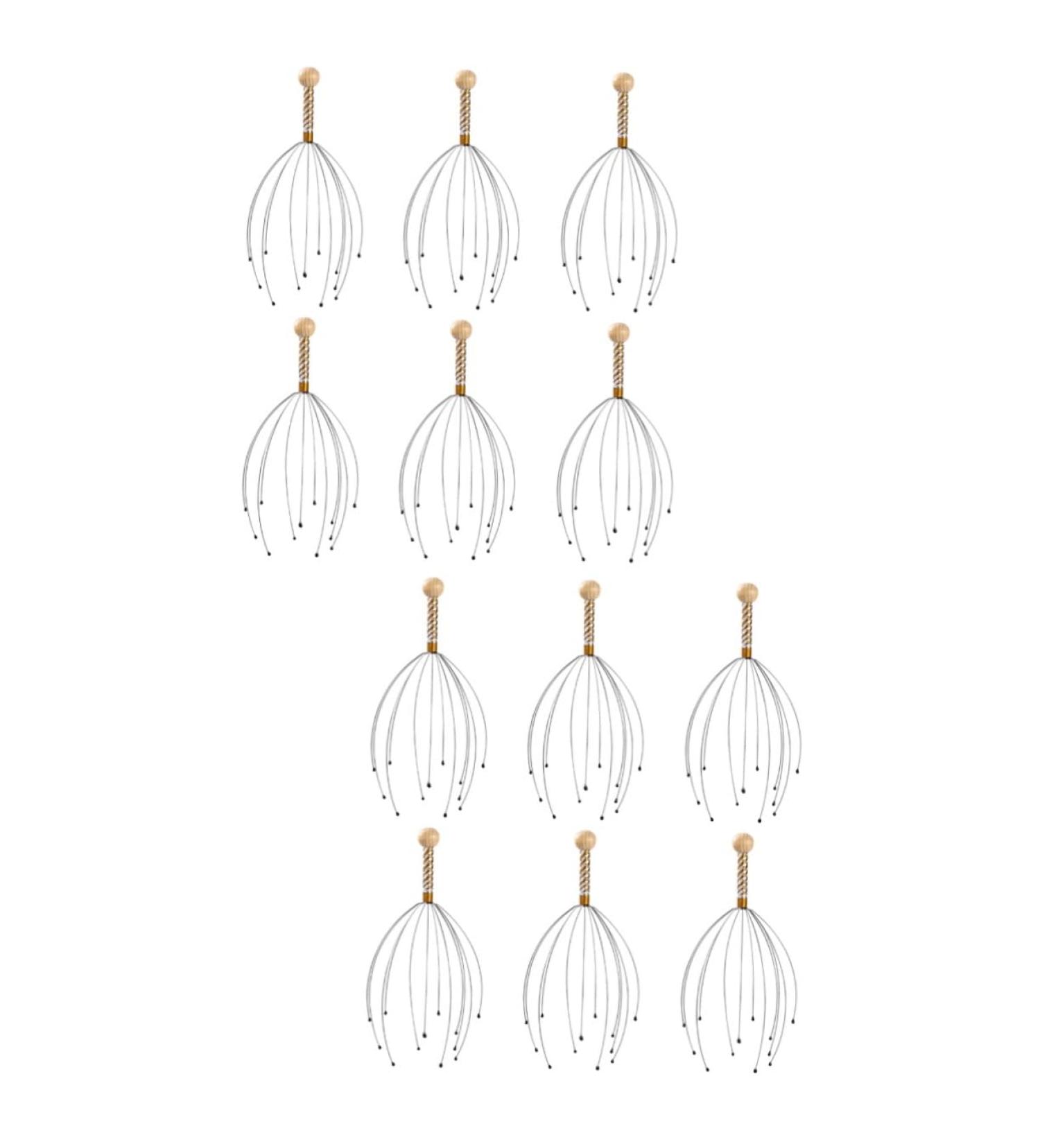 Healeved 12-Piece Multifunctional Massager Tool Set | Steel Wire Claw Massage Brush & Wood Scrubber for Ultimate Relaxation - Buy Online on GoSupps.com