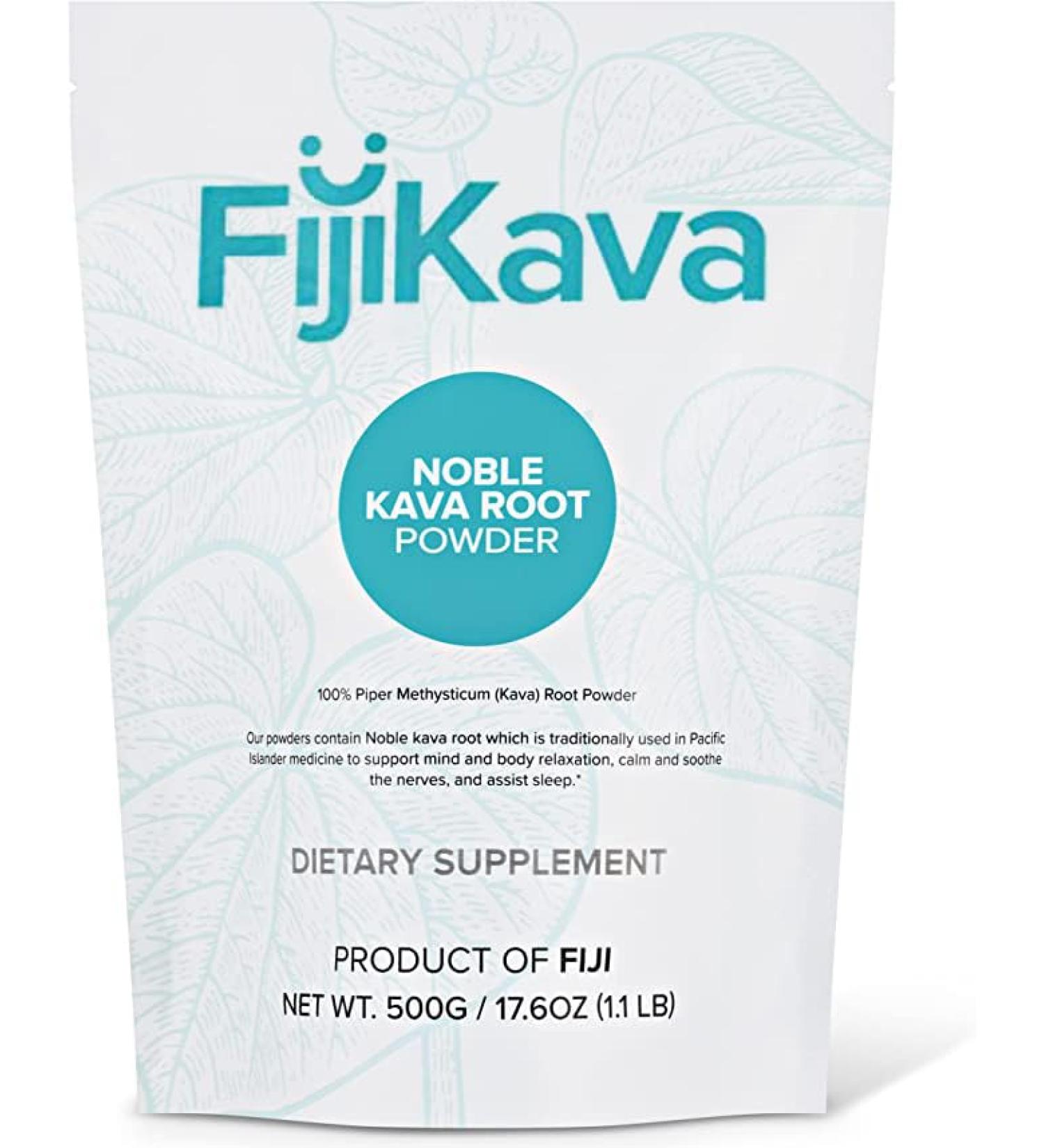 FijiKava Instant Kava Kava Powder 500g Premium Kava Root Powder with High Kavalactone Content Natural Relaxation Aid for Calmness Stress Relief and Sleep Support Easy-to-Mix - Buy Online on GoSupps.com