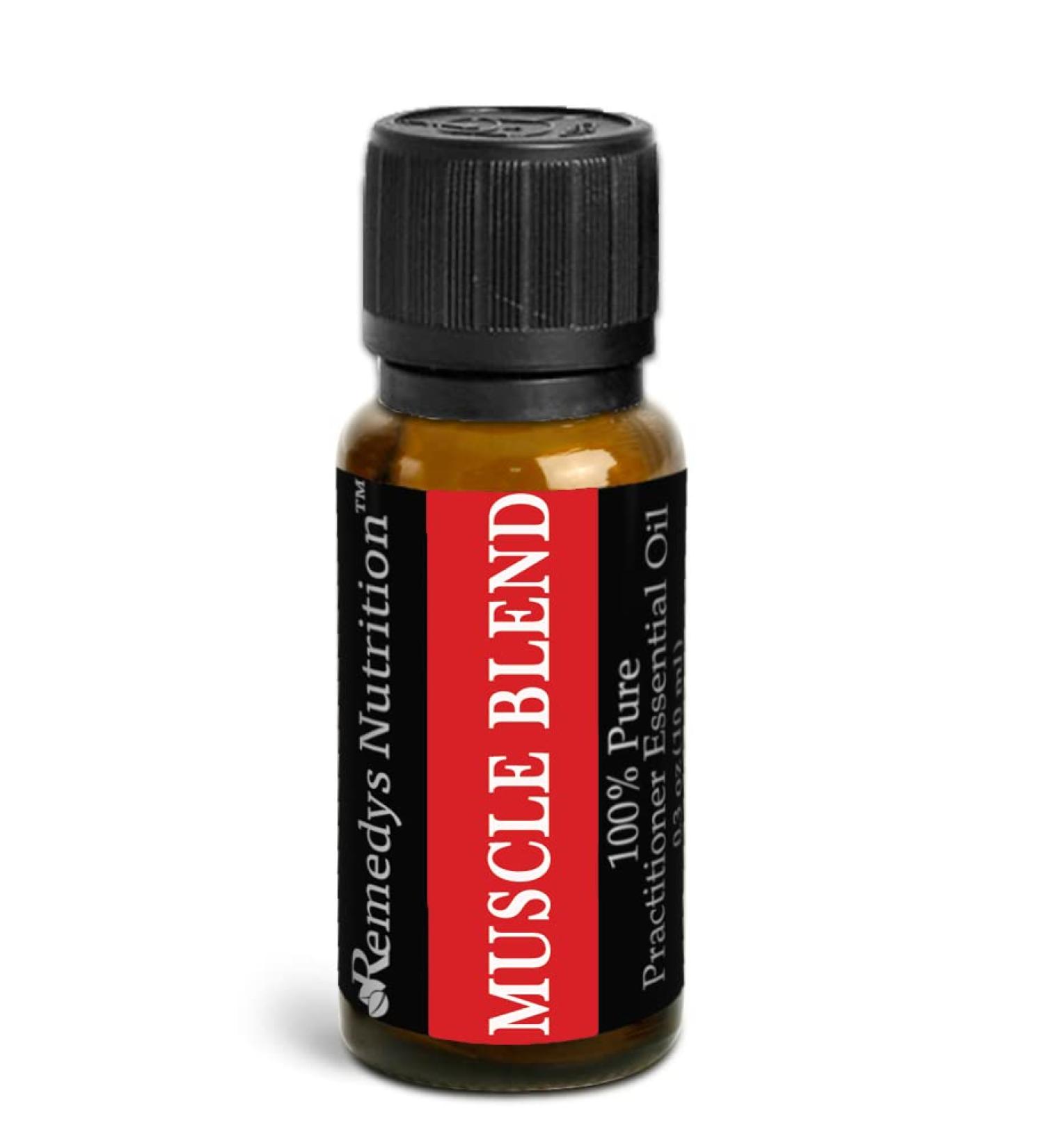 Muscle Blend Essential Oil - Remedy's Nutrition | 3 Dram / 10 mL | Soothing Pain Relief & Muscle Support - Buy Online on GoSupps.com