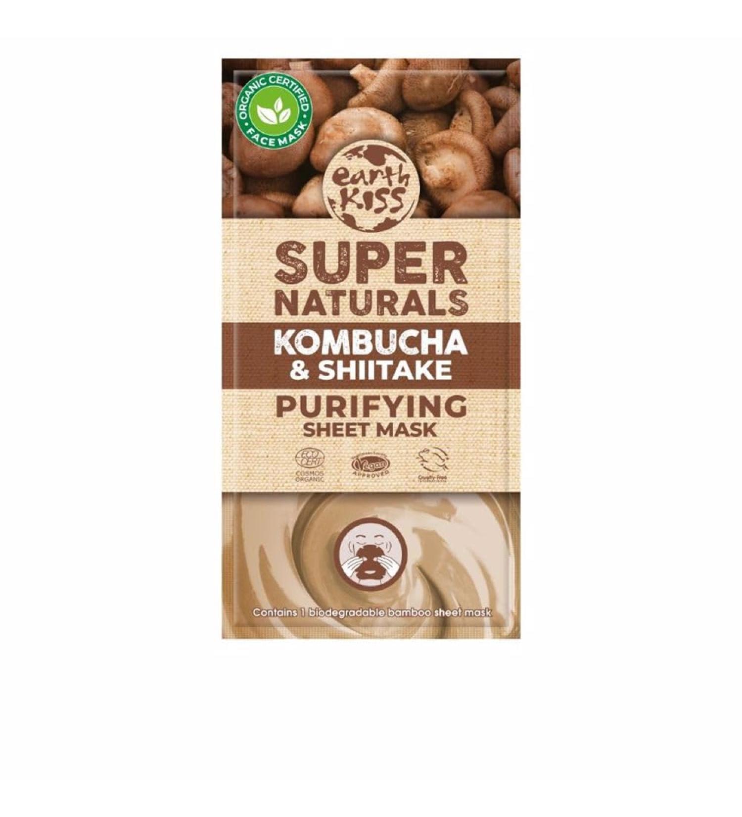 Earth Kiss Super Naturals Purifying Kombucha and Shiitake Sheet Mask