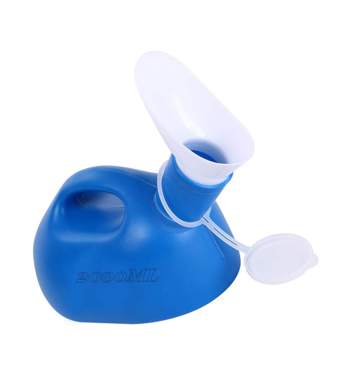 2000ML Unisex Urinal Bottle Reusable with Lid Portable Emergency Male Female Pee Potty for Travel Car Happy - Buy Online on GoSupps.com