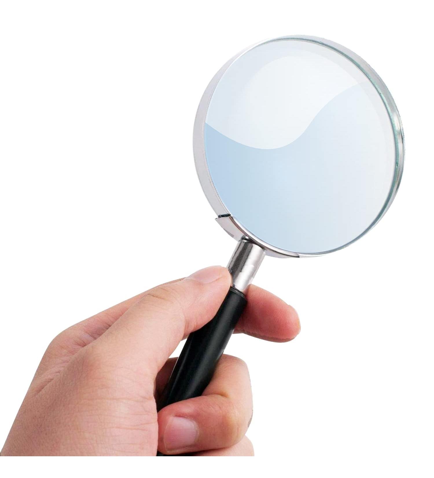 Deluxe Products Classic Handheld Magnifying Glass - Portable Compact Design for Travel  and 3" Glass Lens with 3X Magnification for Reading Small Print  and Hobbyists  Black  (SON-DP-8119) - Buy Online on GoSupps.com