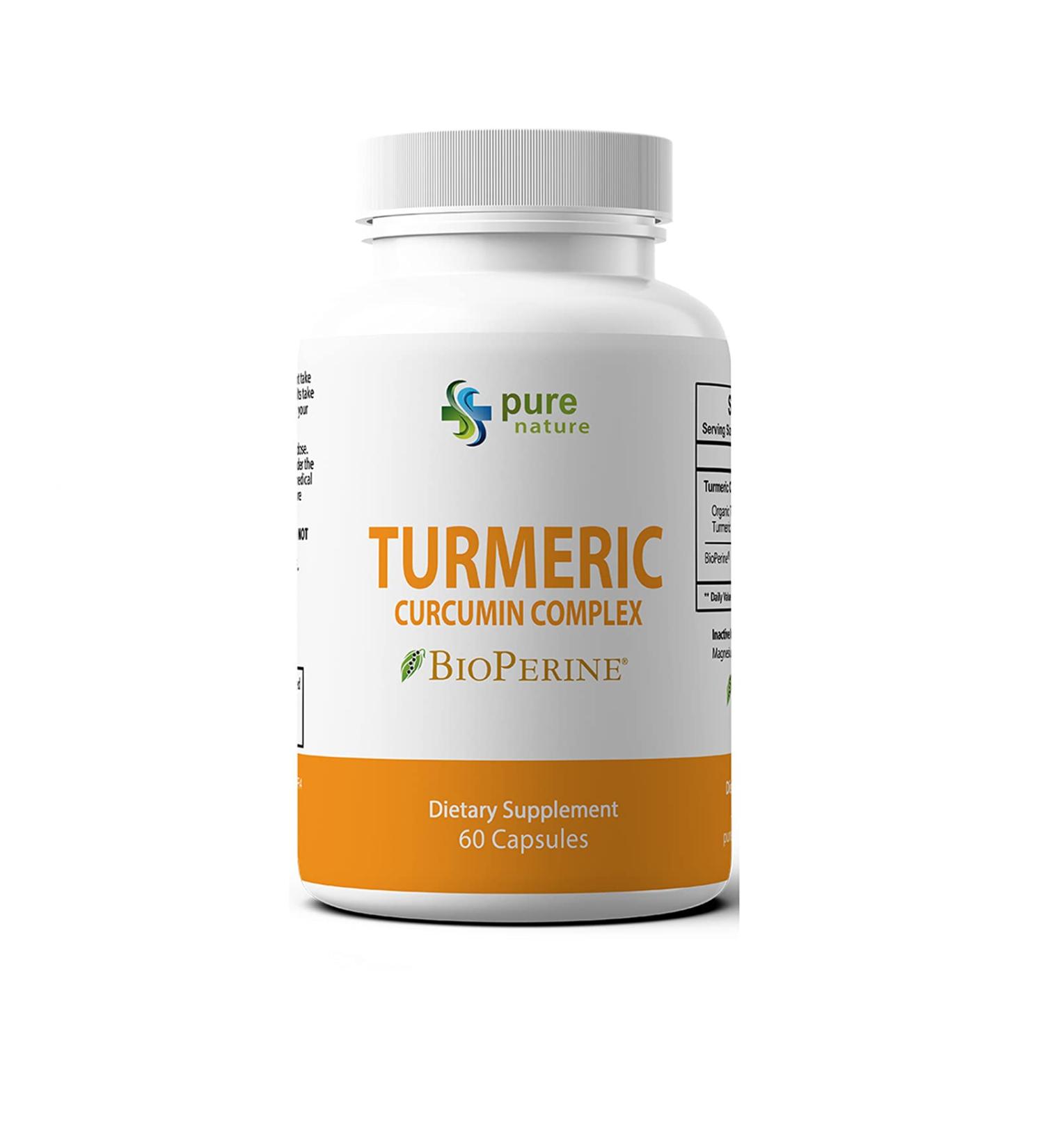 PureNature Turmeric Curcumin Extract Complex - 60 Count (1 Bottle) - Buy Online on GoSupps.com