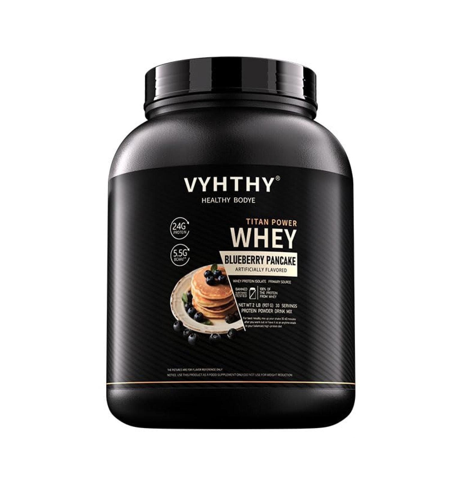 VYHTHY Blueberry Pancakes Flavored Whey Protein Powder 24g Protein per Serving Fast-Absorbing Concentrated whey Protein Low Sugar Gluten-Free Natural Flavor 2 lbs/32 oz. - Buy Online on GoSupps.com